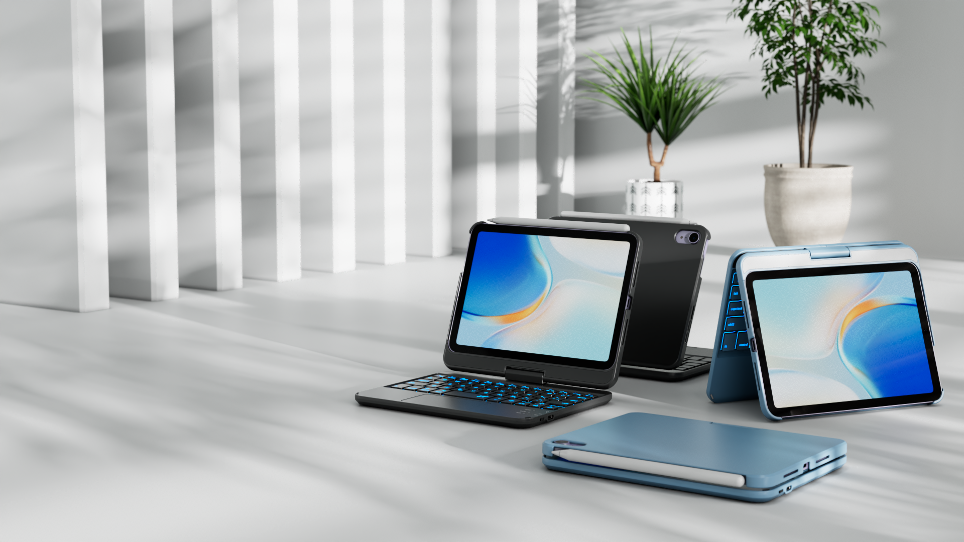 ipad，Bluetooth Keyboard，three-dimensional animation，smart cover，online retailers，Product animation，