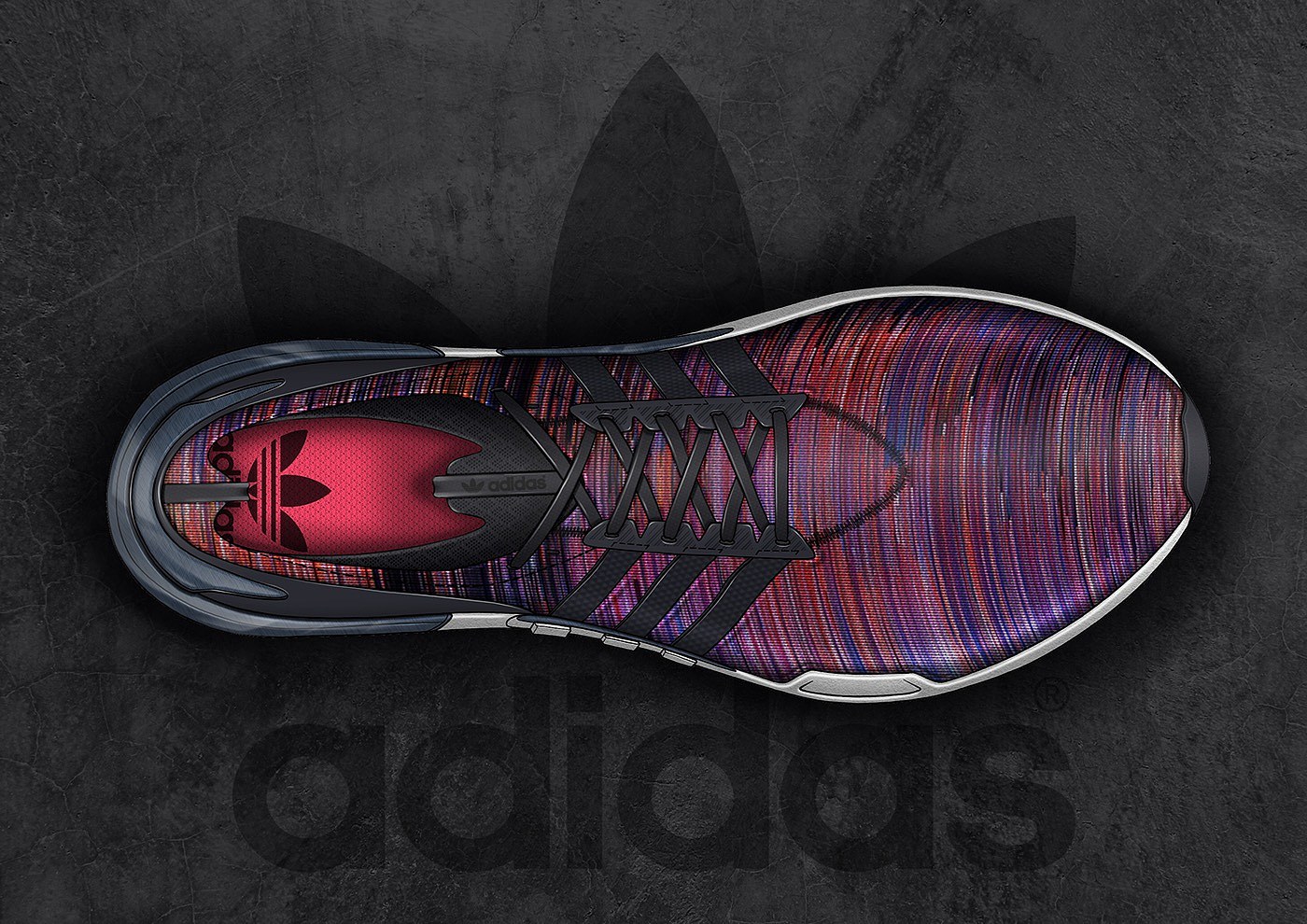 adidas，Hand drawn，conceptual design，sneakers，