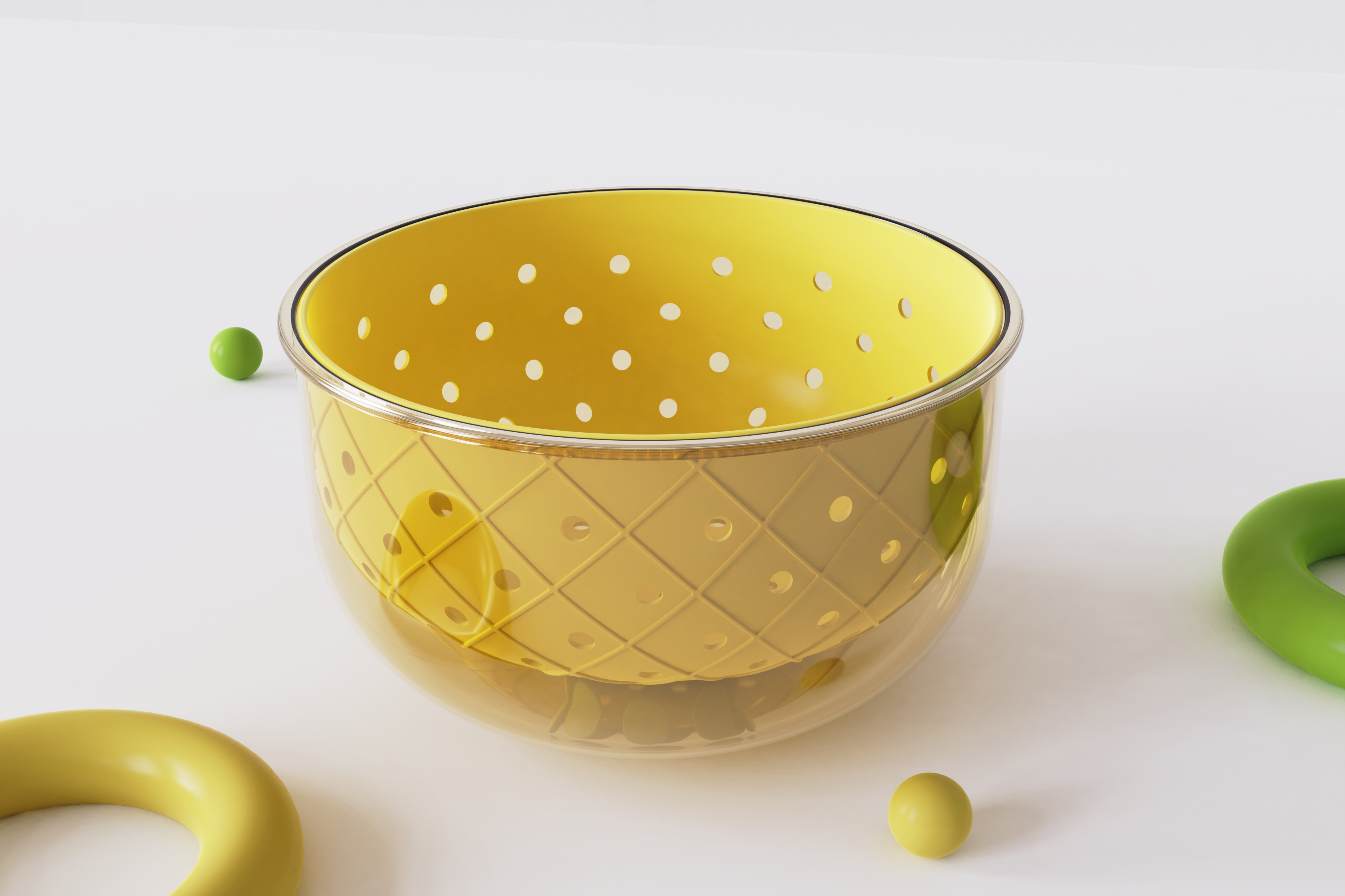 Original design，Bionics Design ，Drain basket，fruit basket.，Housewear & Furnishings，pineapple，