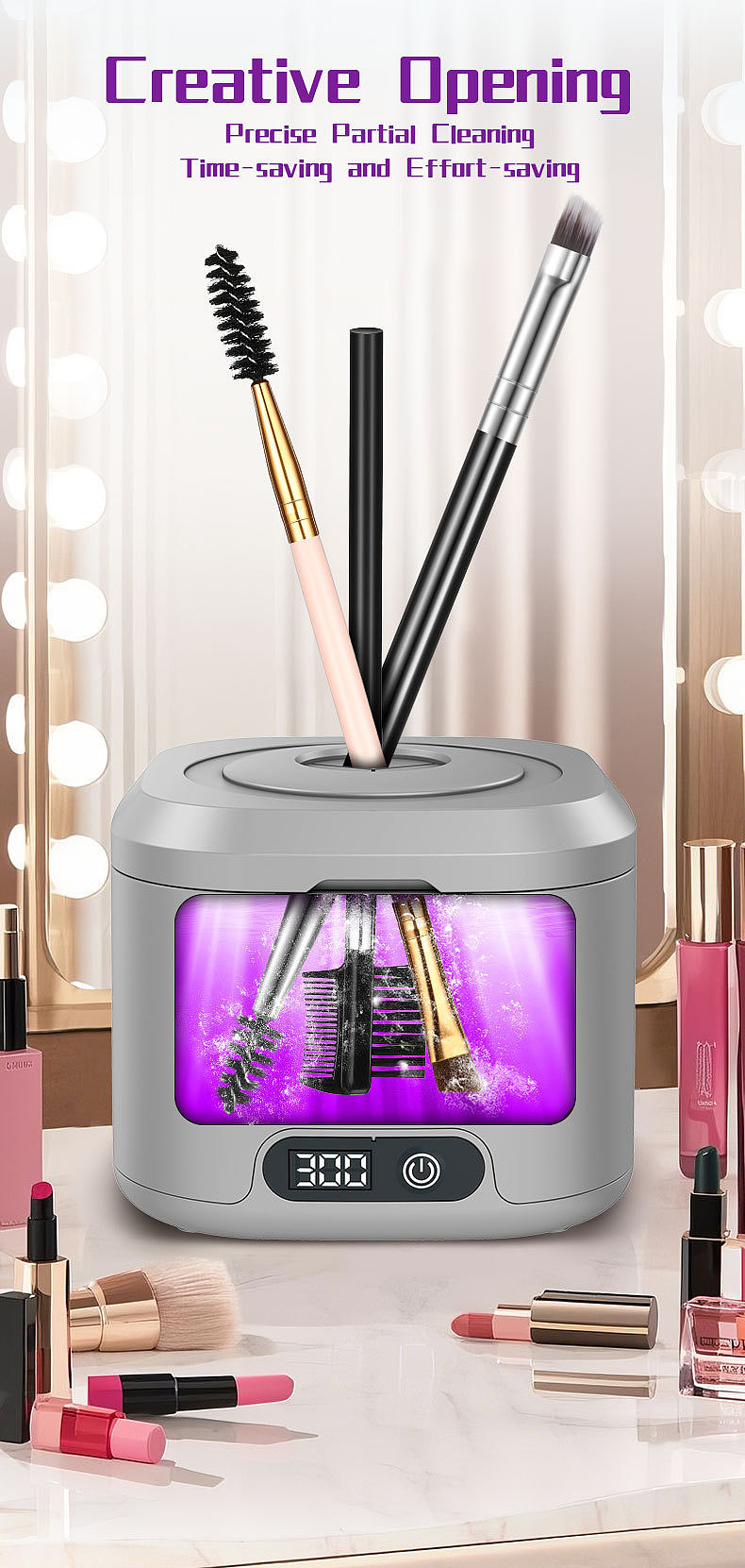 Cleaning machine, makeup pen, electric toothbrush, dentures，