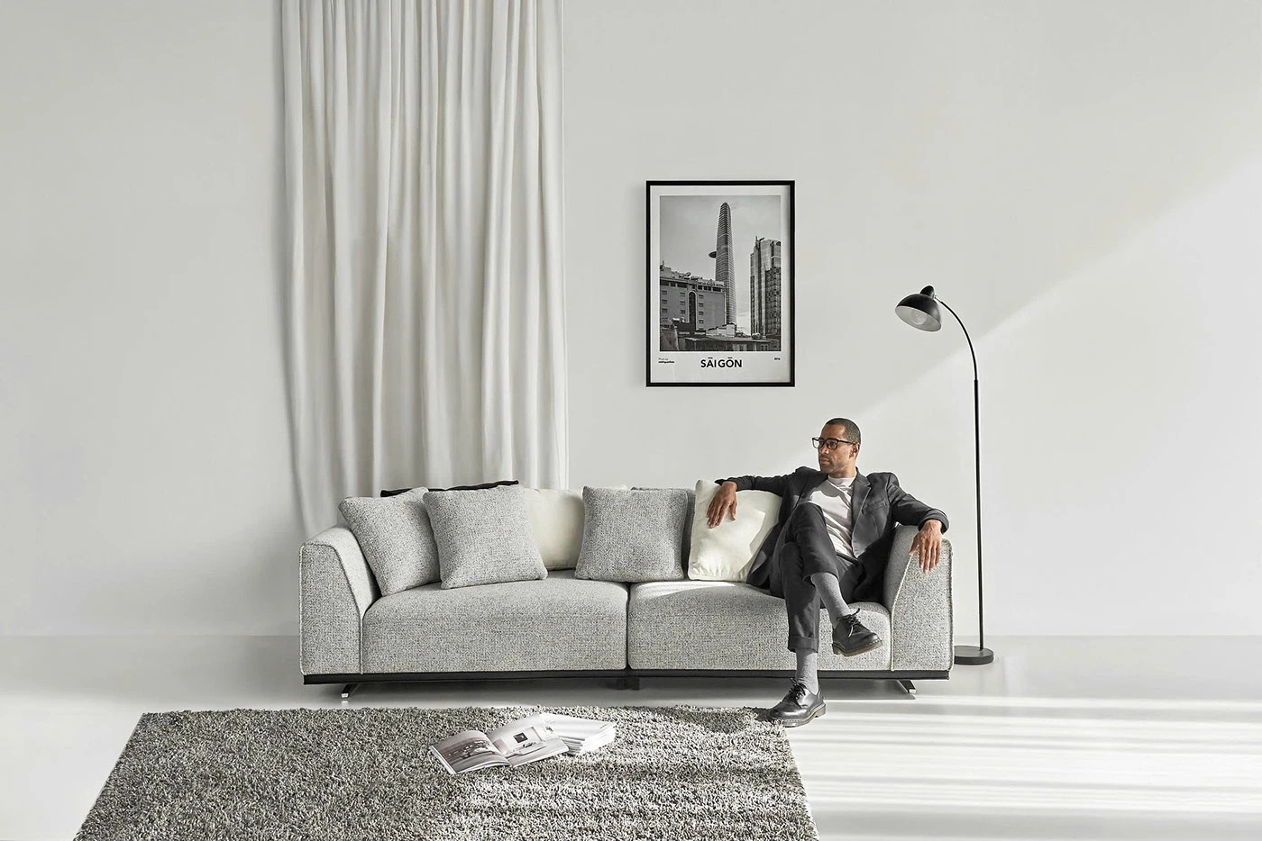 aurora，sofa，Italian design，tactile experience，Leatherwear，