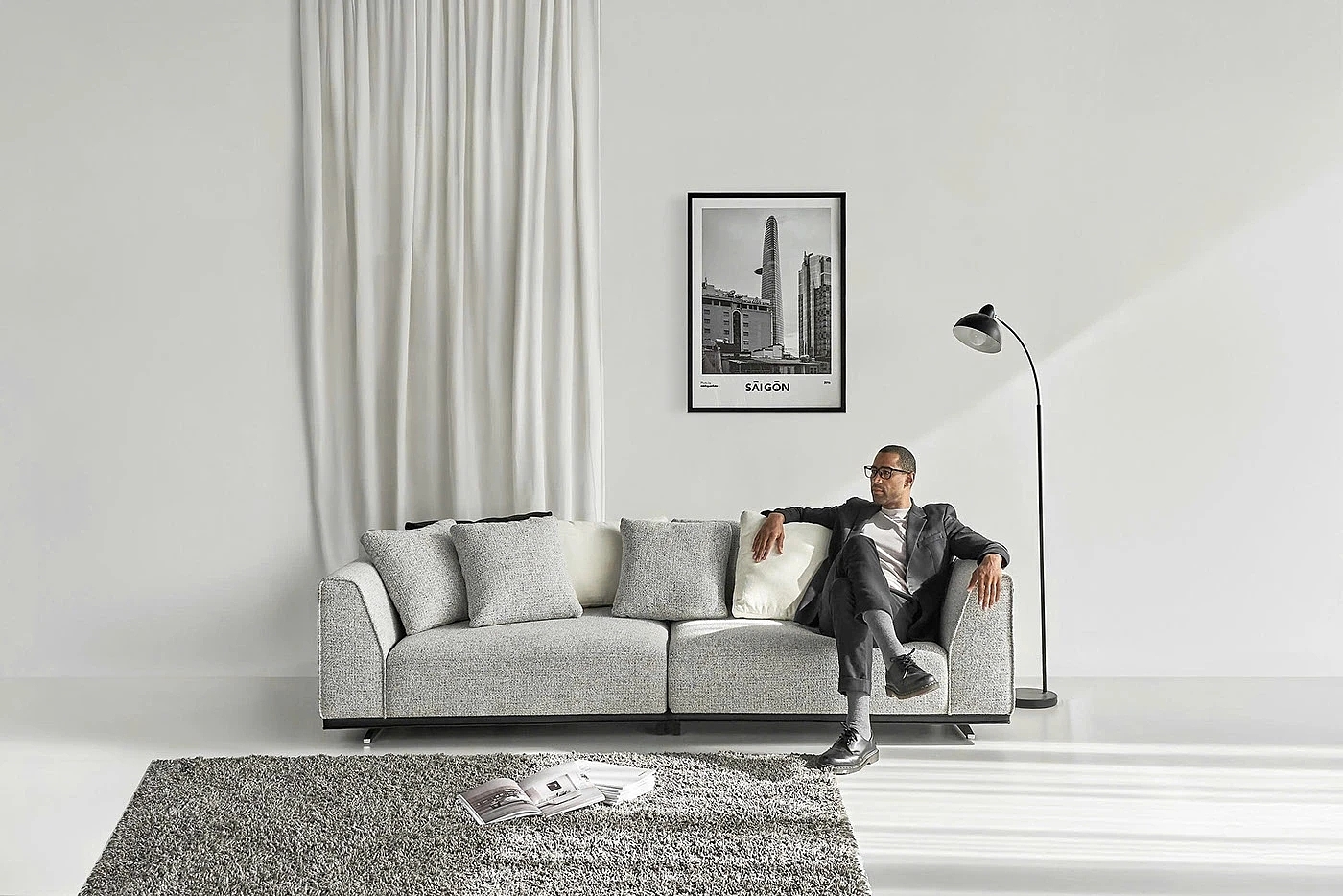 aurora，sofa，Italian design，tactile experience，Leatherwear，
