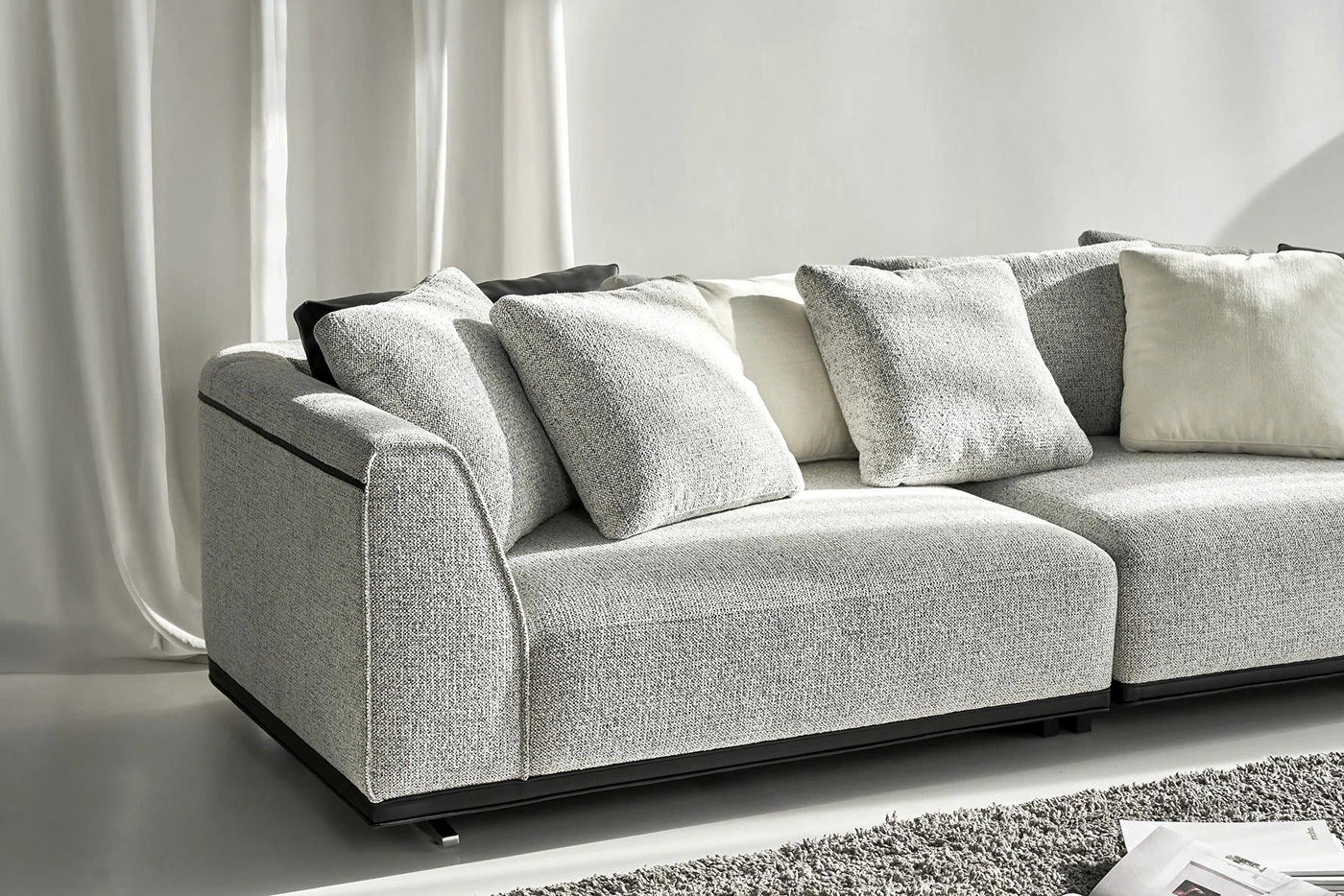aurora，sofa，Italian design，tactile experience，Leatherwear，