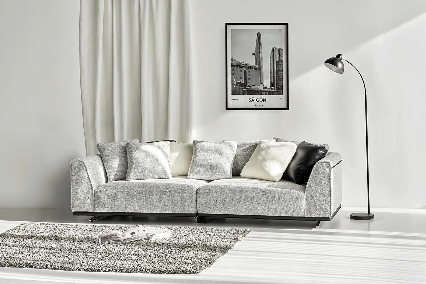 aurora，sofa，Italian design，tactile experience，Leatherwear，