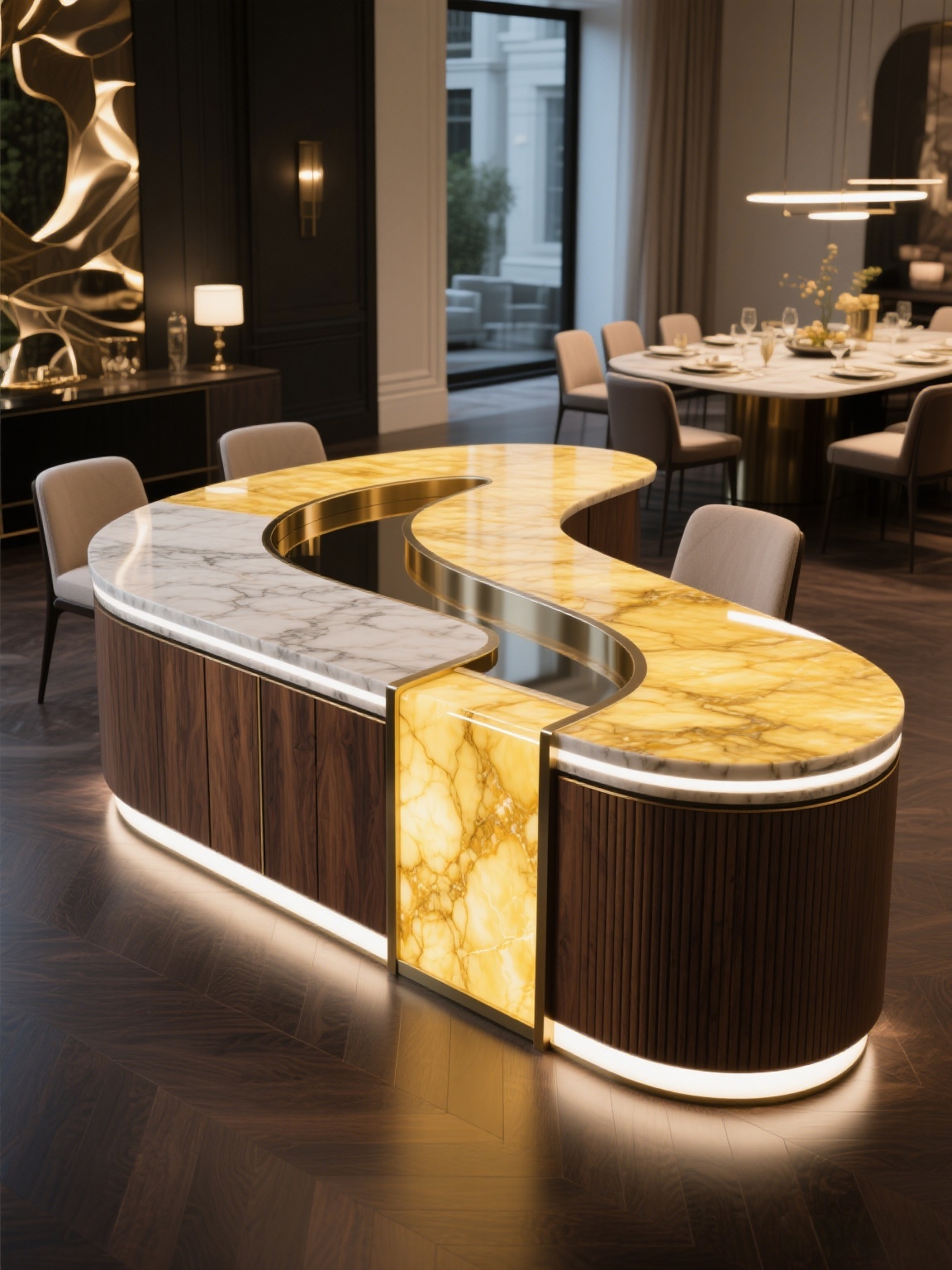 transparent stone，Luxury Stone，luminous table，natural stone，
