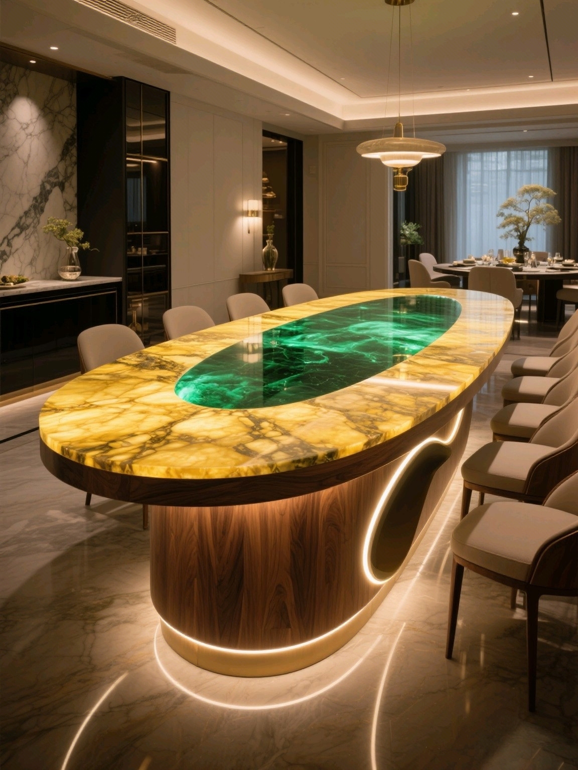 transparent stone，Luxury Stone，luminous table，natural stone，