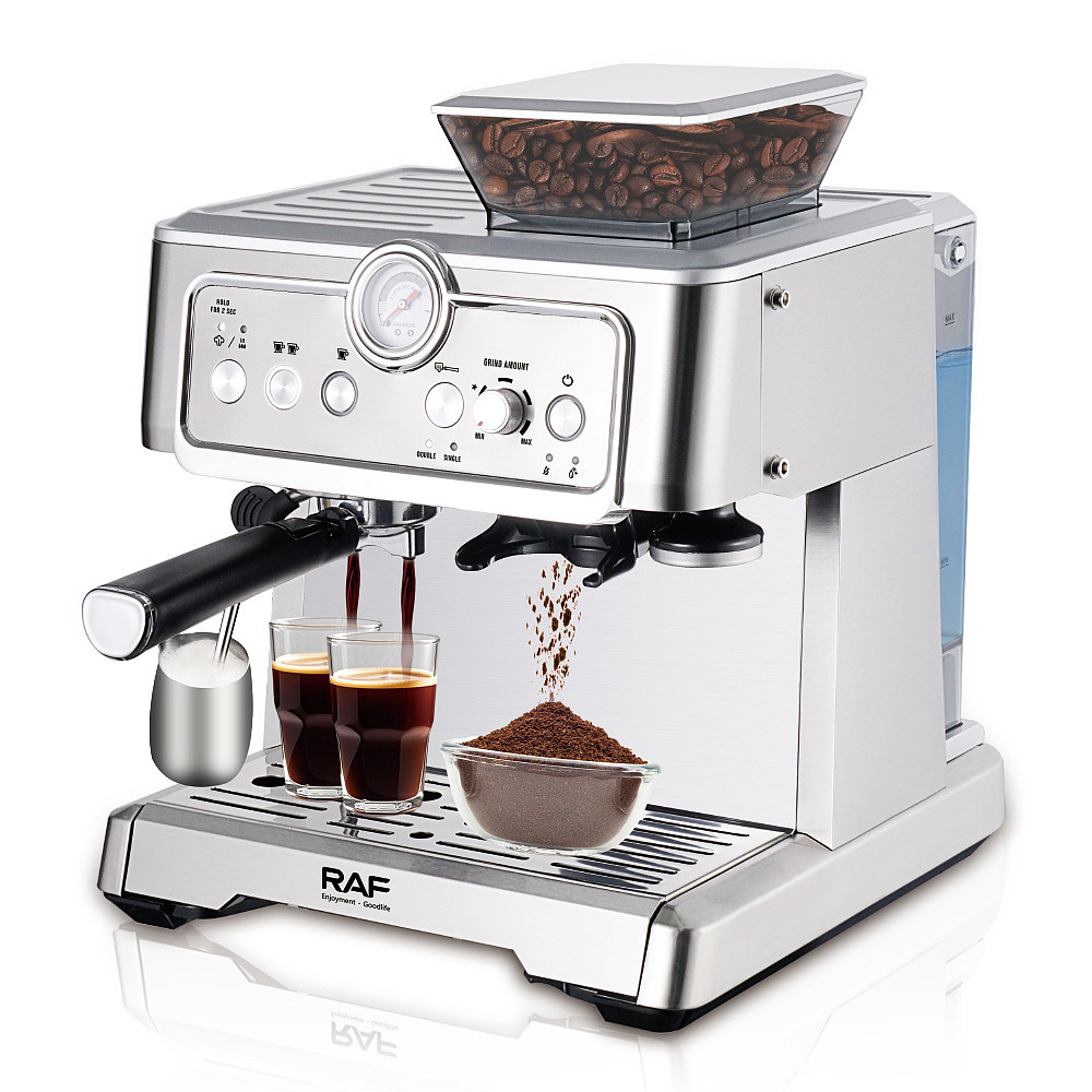 Coffee machine, grinding, brewing, boiler, extraction，