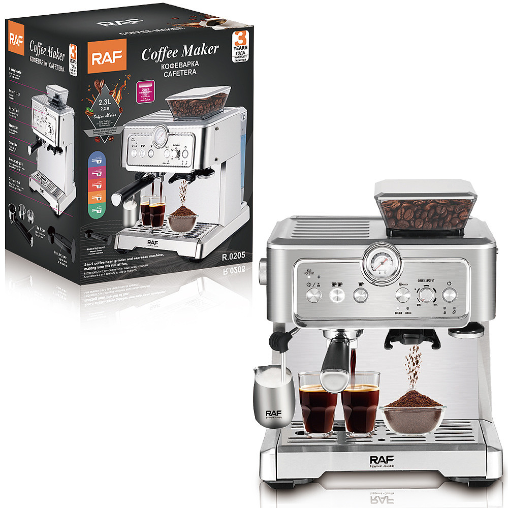 Coffee machine, grinding, brewing, boiler, extraction，