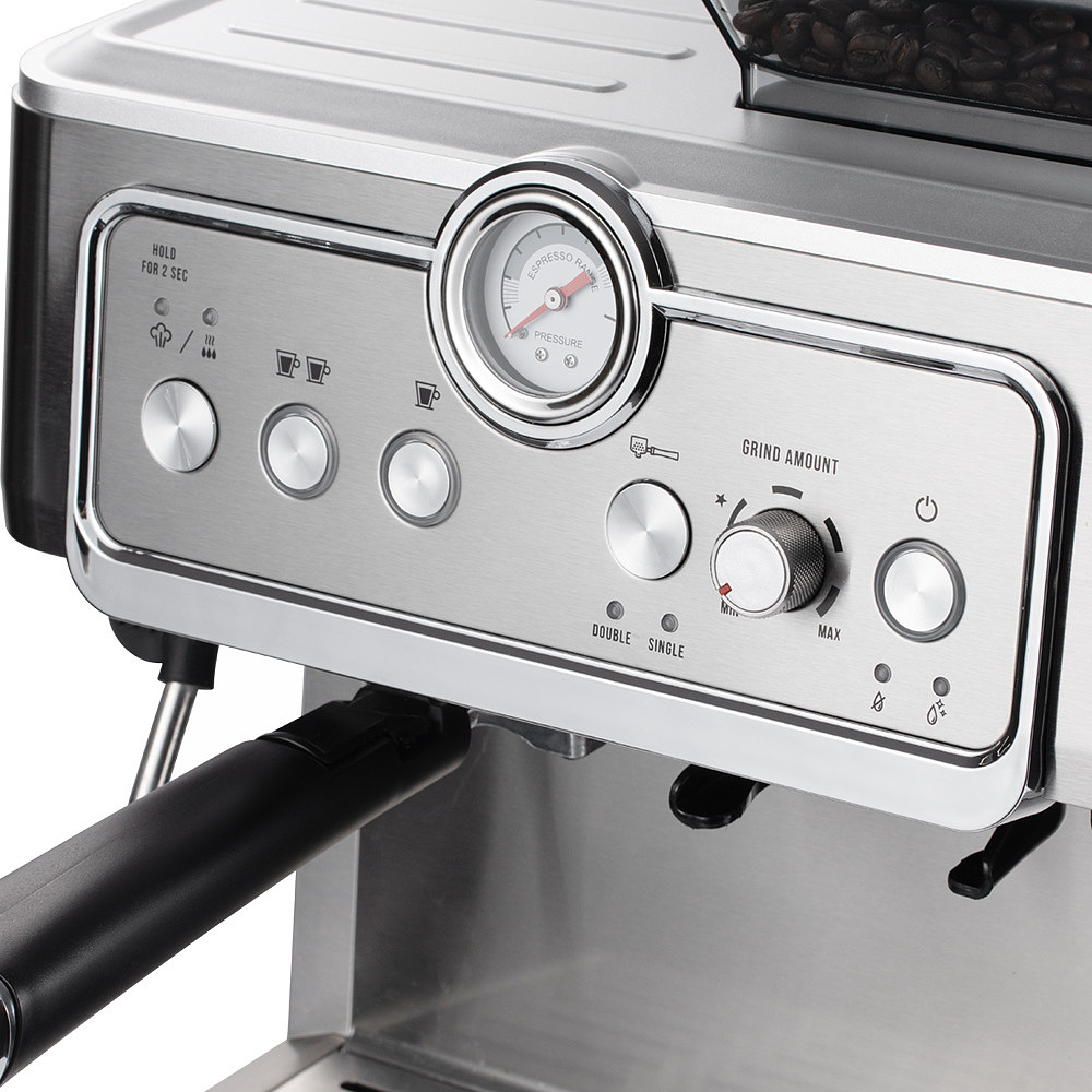 Coffee machine, grinding, brewing, boiler, extraction，