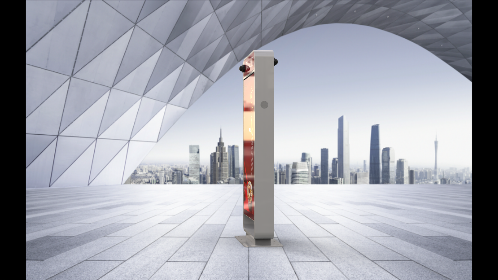 Outdoor advertising machine，Electronic bus stop sign，Double-sided outdoor advertising machine，