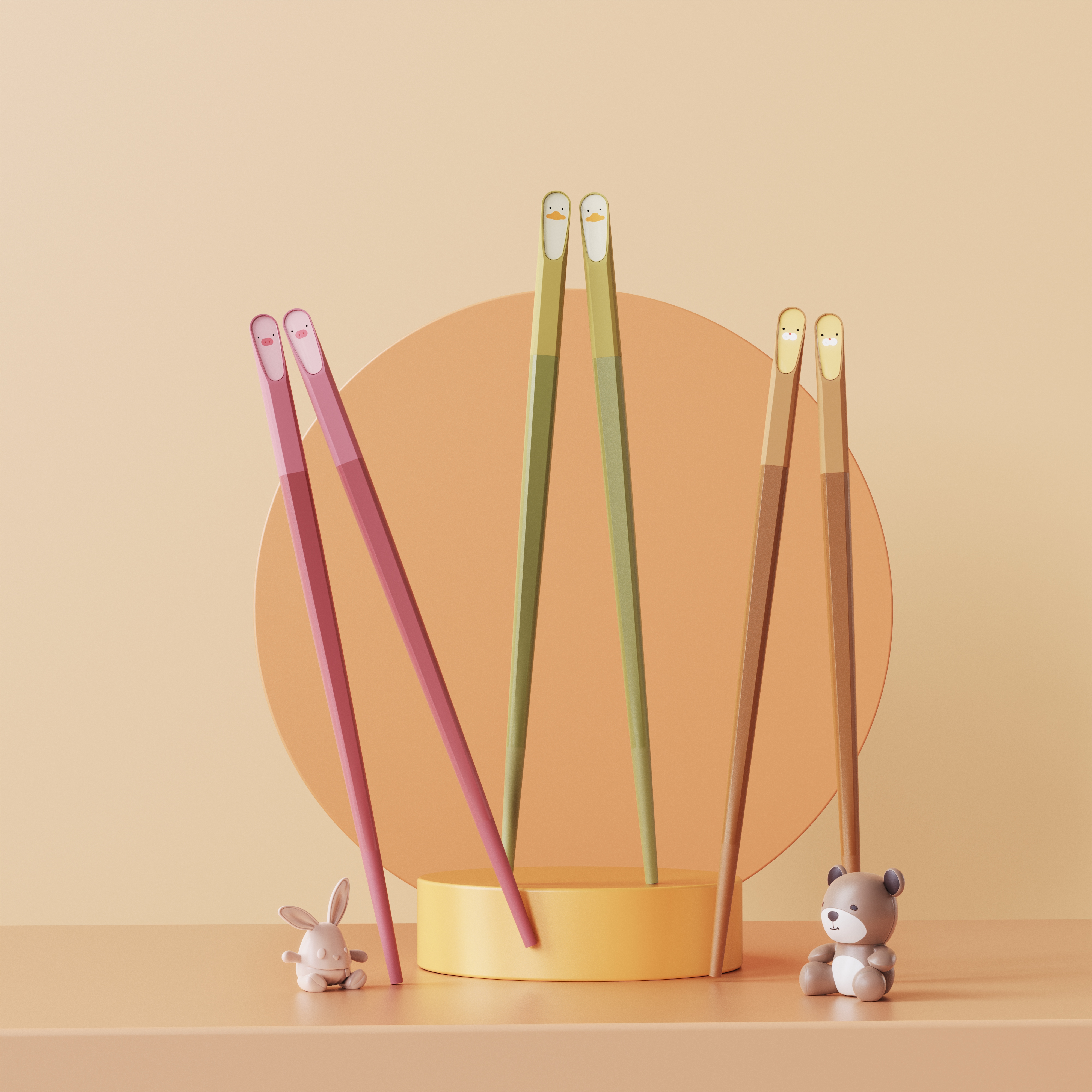 Chopsticks creative rendering，Modeling and rendering，Explosive Details，