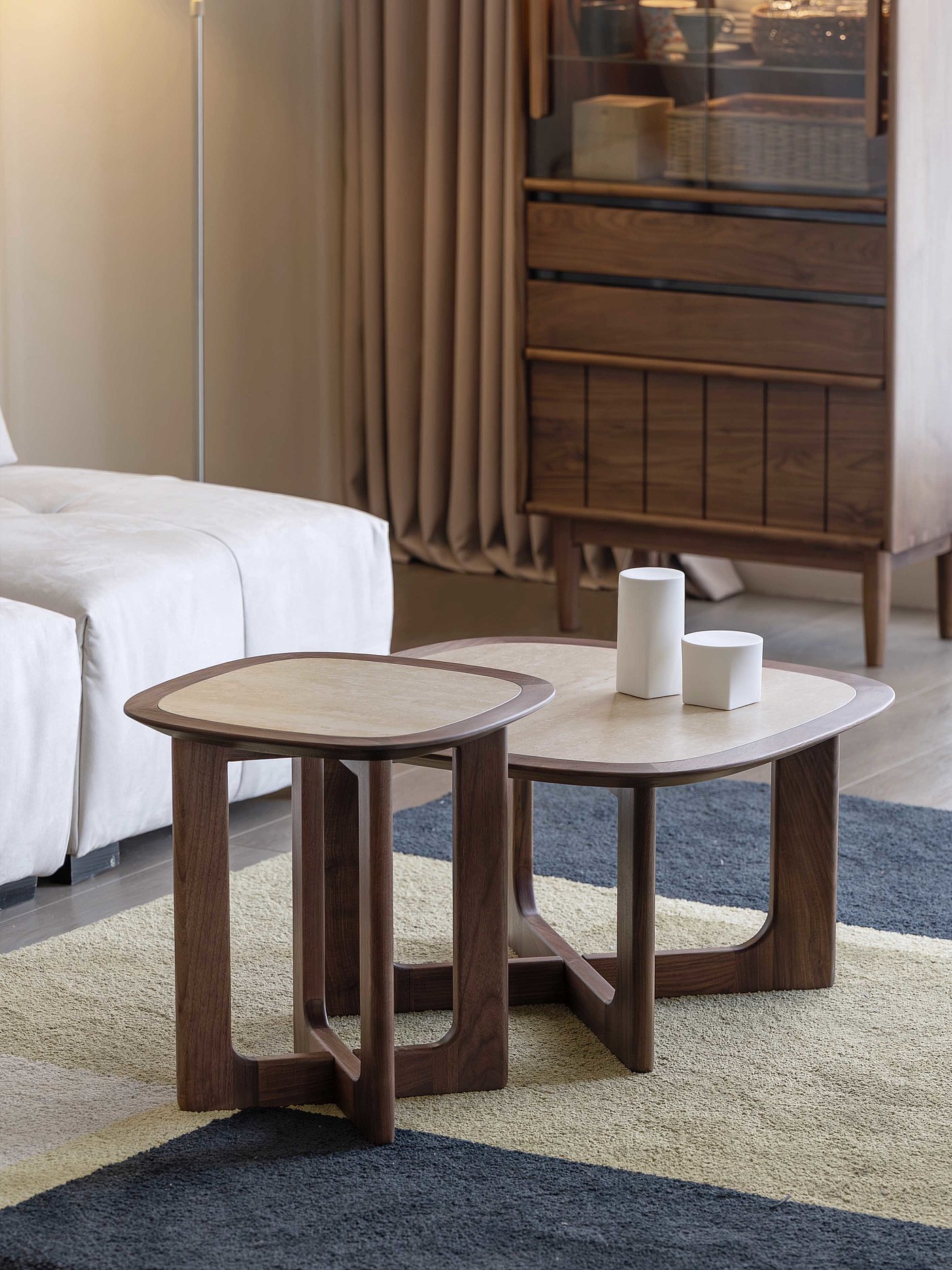 Original design，Black walnut furniture，Solid wood furniture，Residential Furniture，furniture design ，Tea table combination，Small side a few，Tea table design，