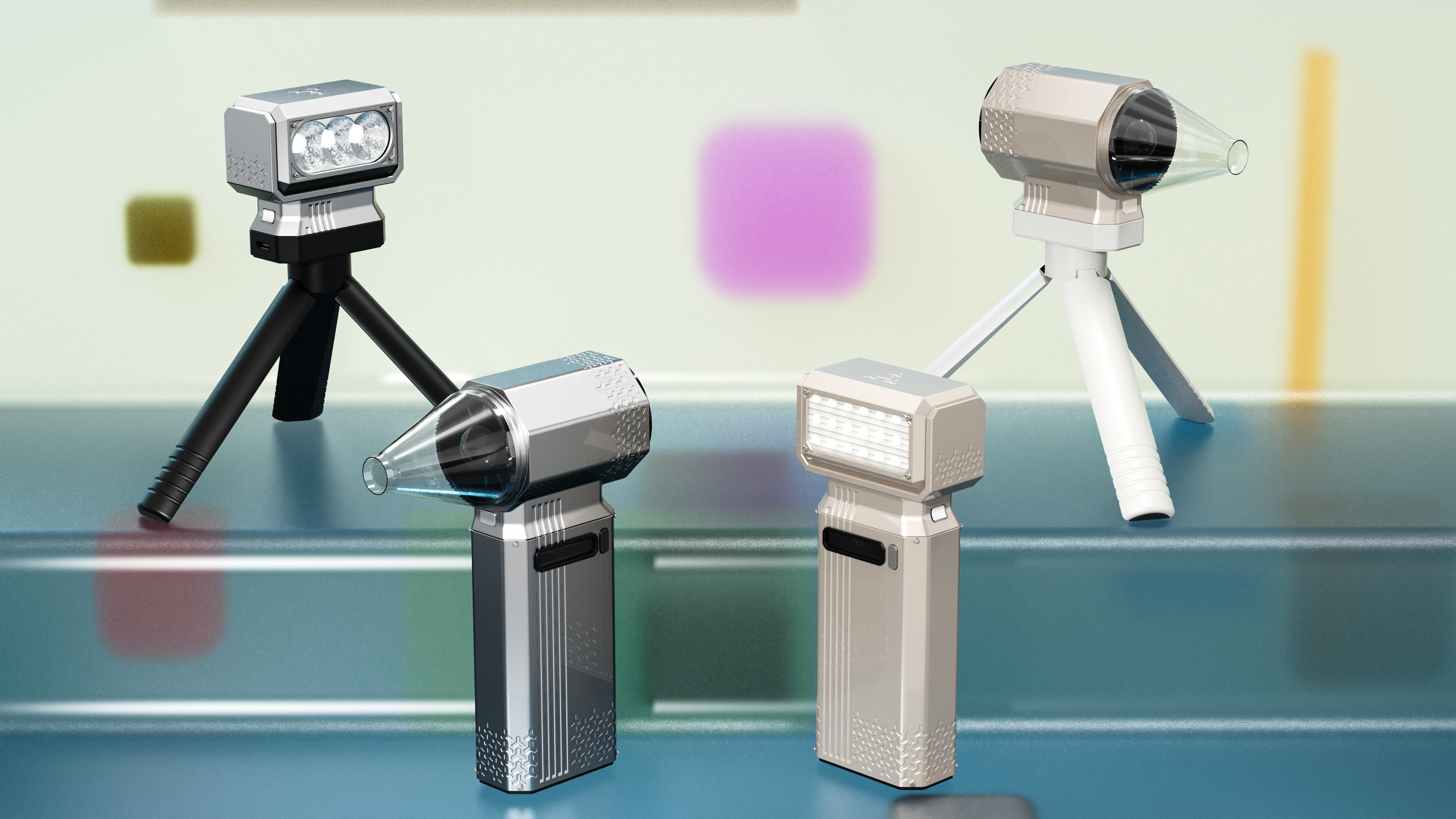 Combination of violent hand fan and outdoor hand lamp，