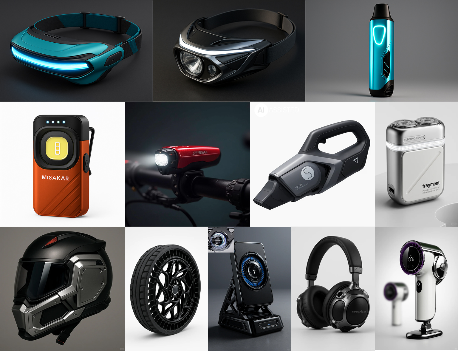 electronic cigarette，Outdoor lighting，hub，Fascia gun，portable battery，ai，