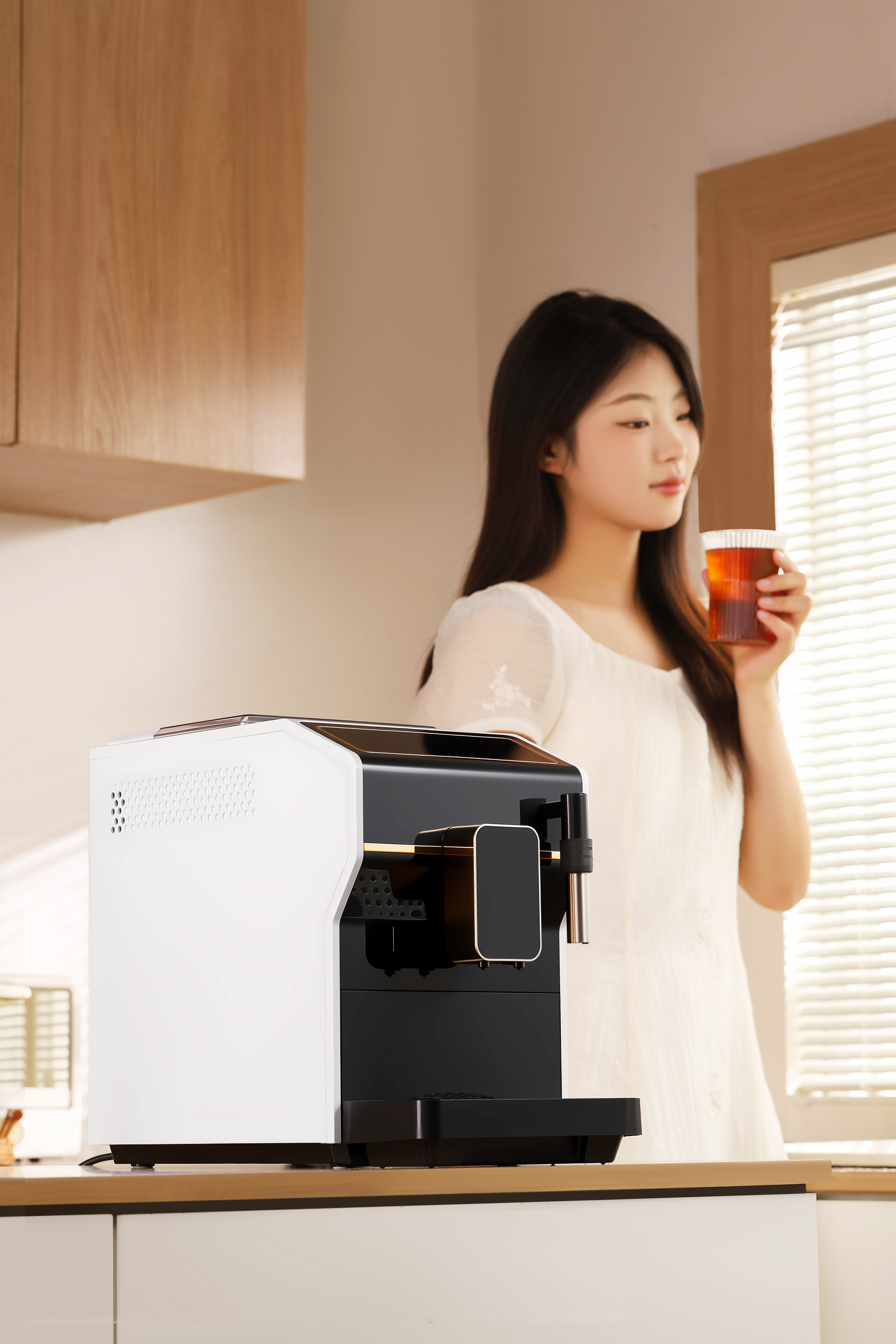 Coffee machine，fully automatic，Home，industrial design，Design，household，Simplicity，fashion，