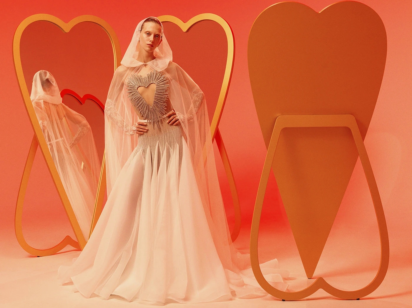 Heart，mirror，Housewear & Furnishings，Home furnishings，