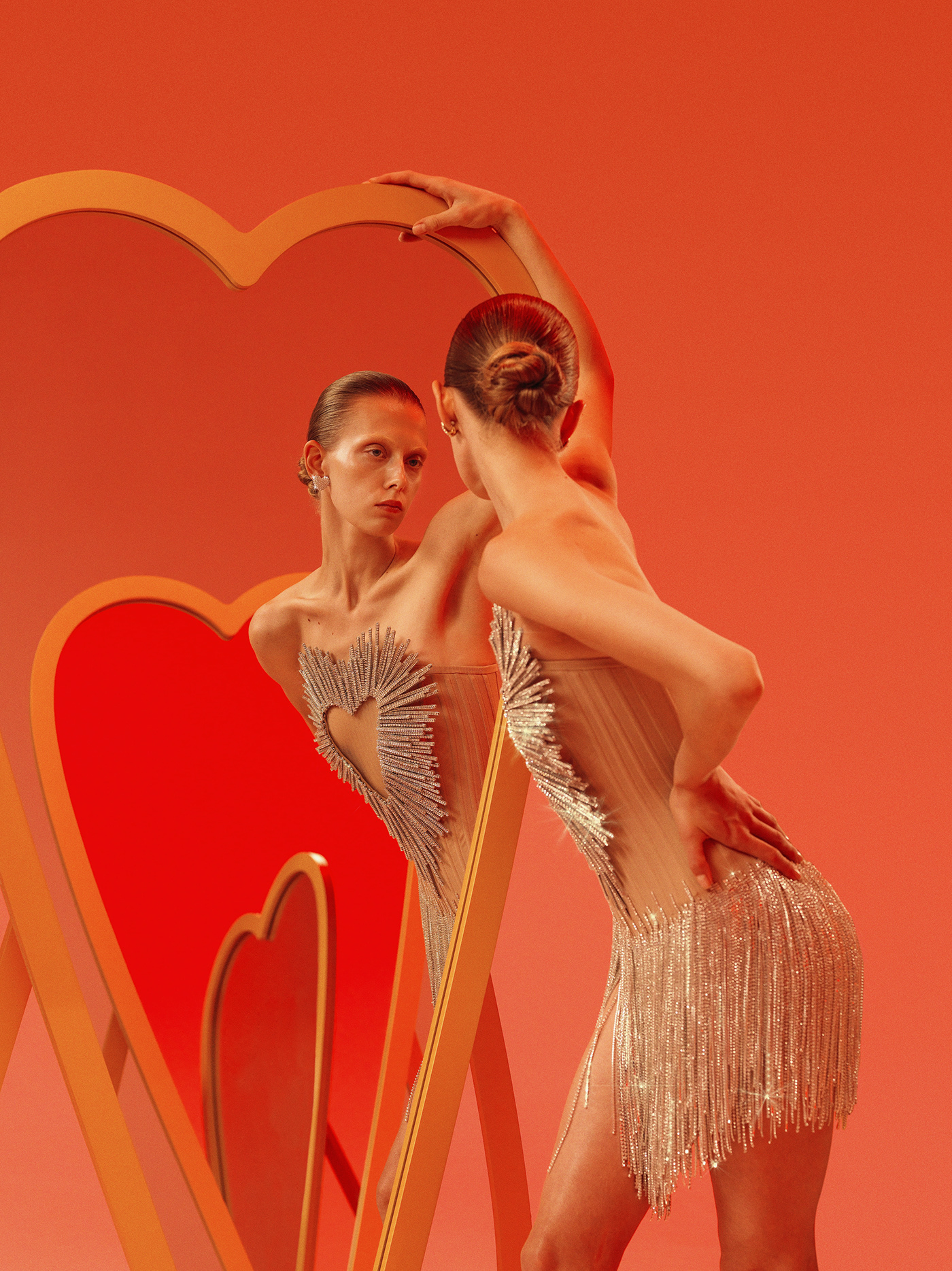 Heart，mirror，Housewear & Furnishings，Home furnishings，