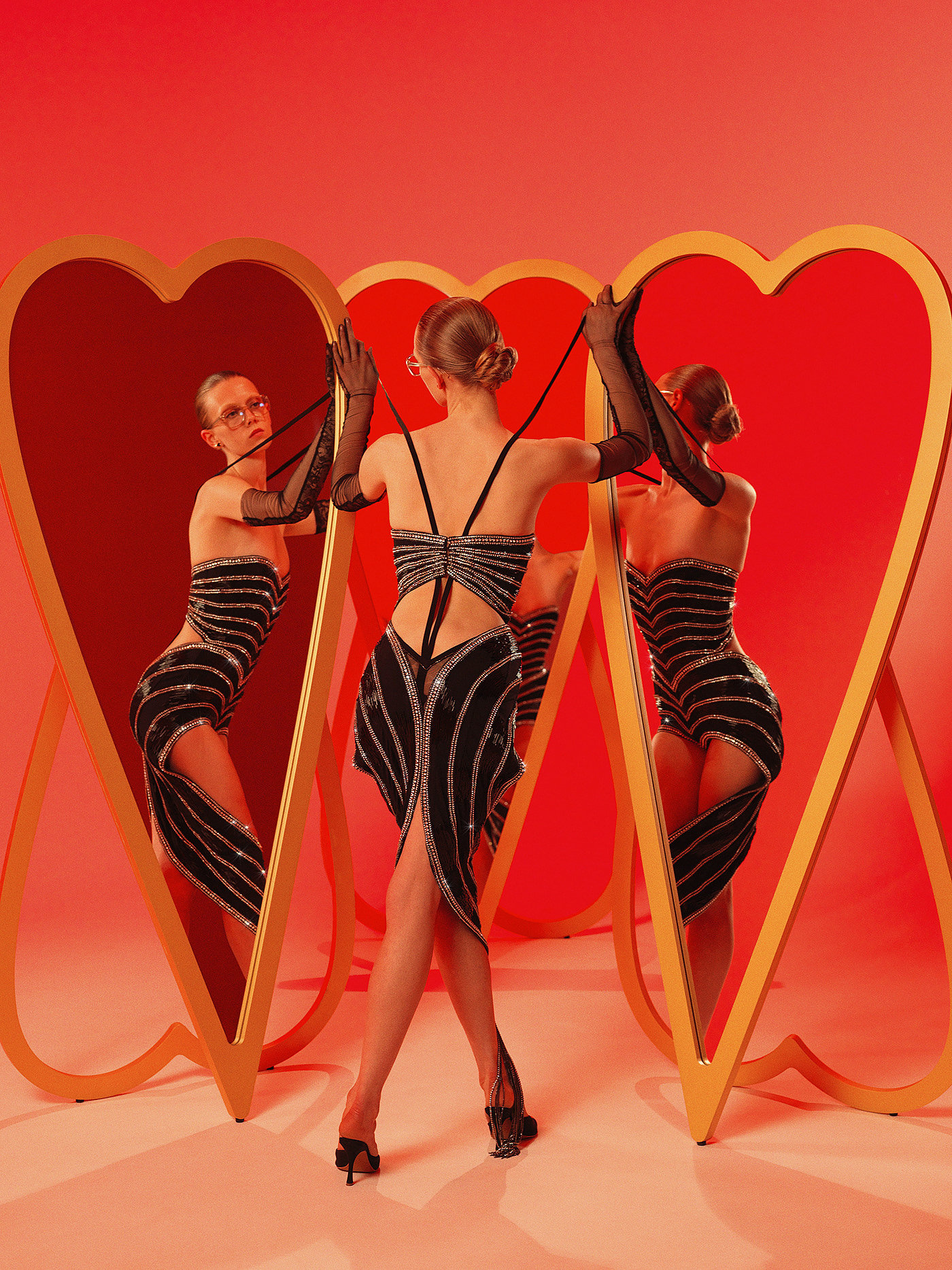 Heart，mirror，Housewear & Furnishings，Home furnishings，