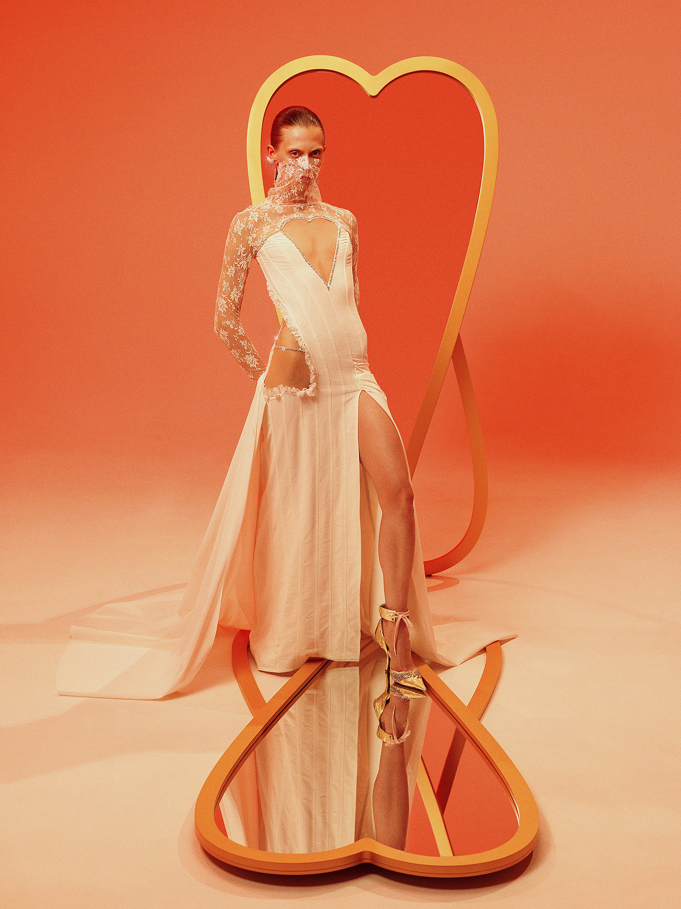Heart，mirror，Housewear & Furnishings，Home furnishings，