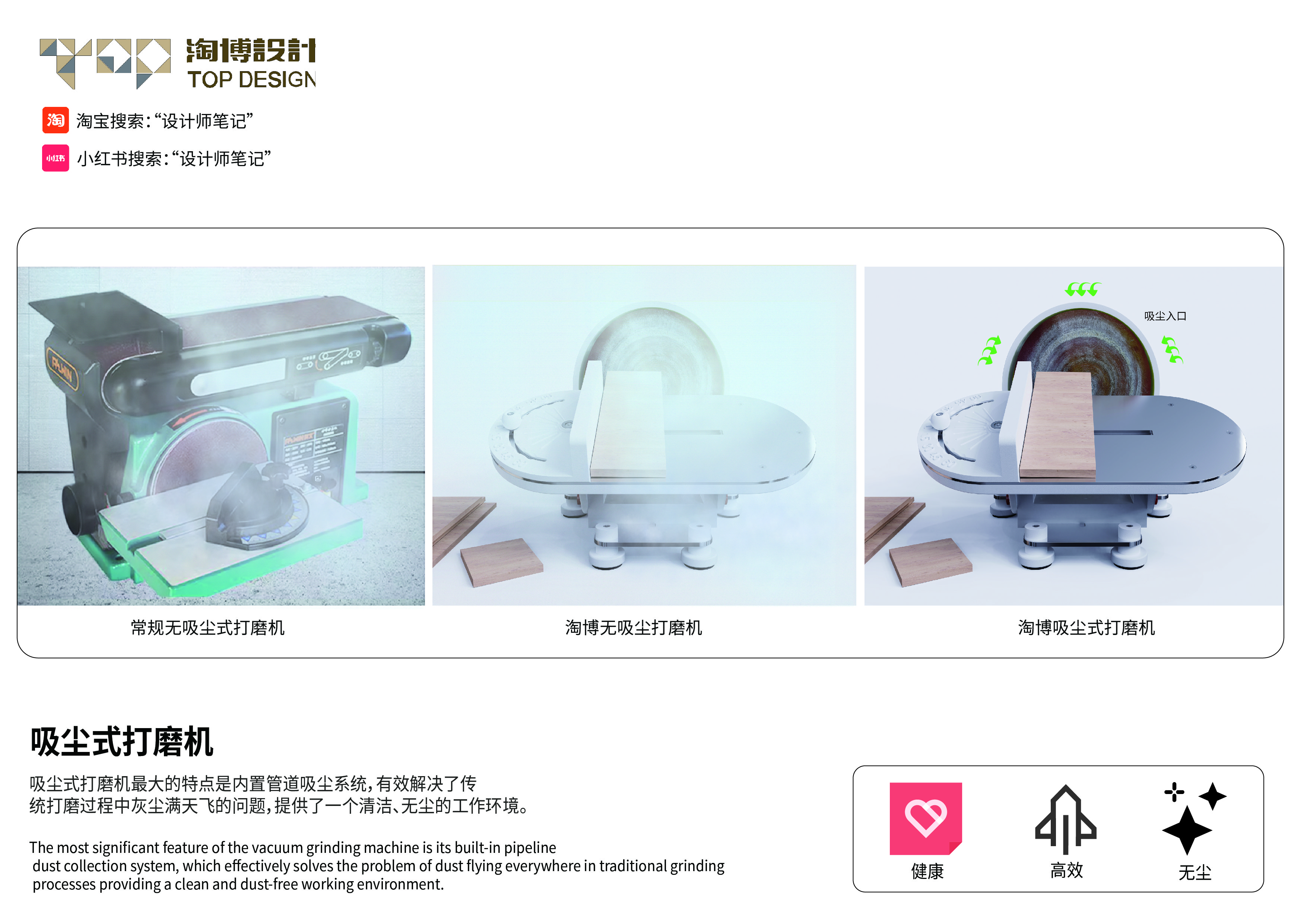 Grinding machine，tool，diy，carpentry，polishing，Design，Dust free，Desktop，