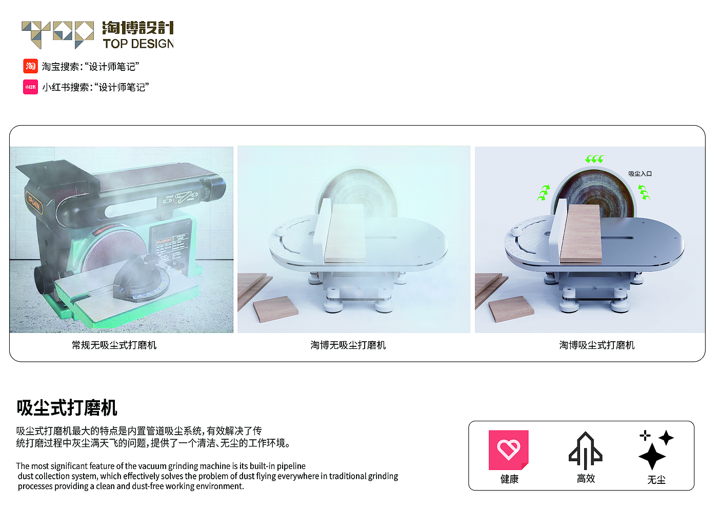 Grinding machine，tool，diy，carpentry，polishing，Design，Dust free，Desktop，