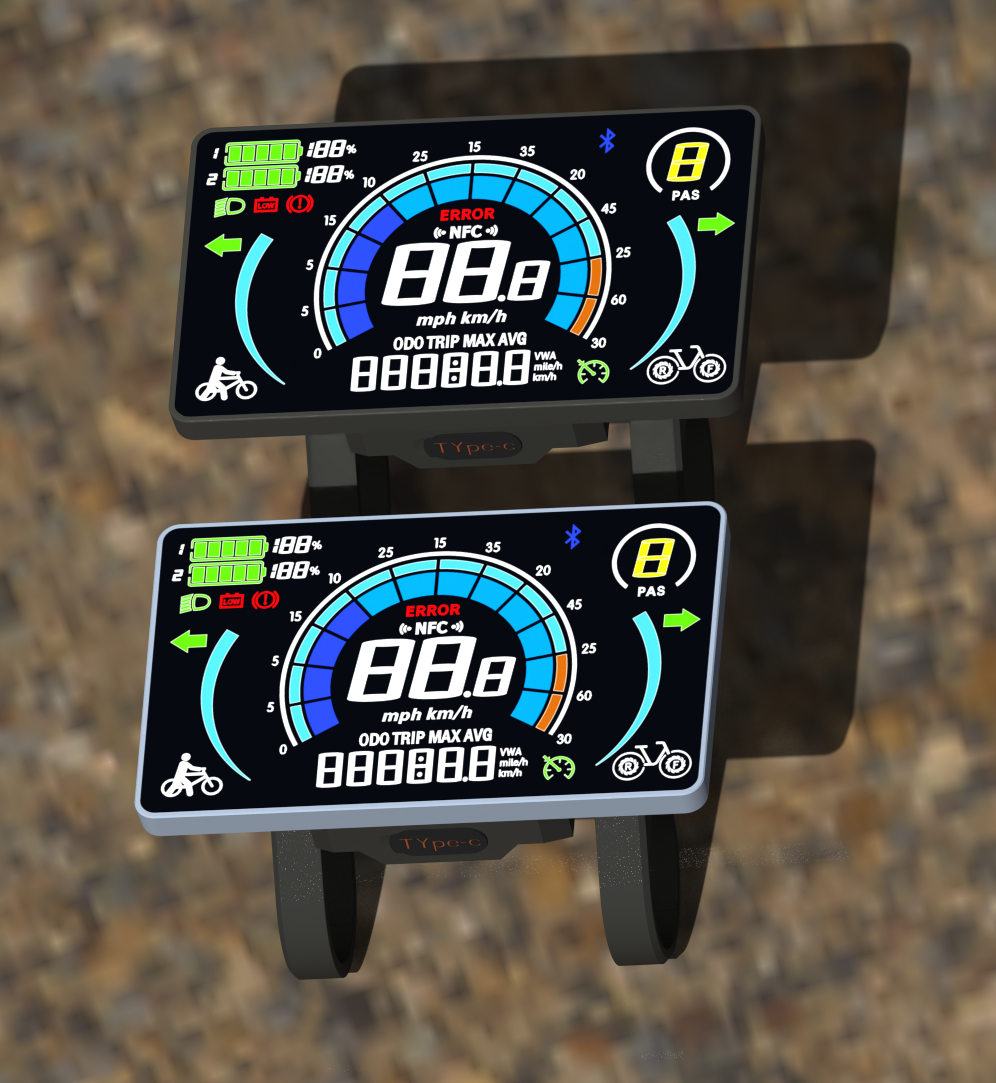 Electric bicycle, moped, scooter meter，