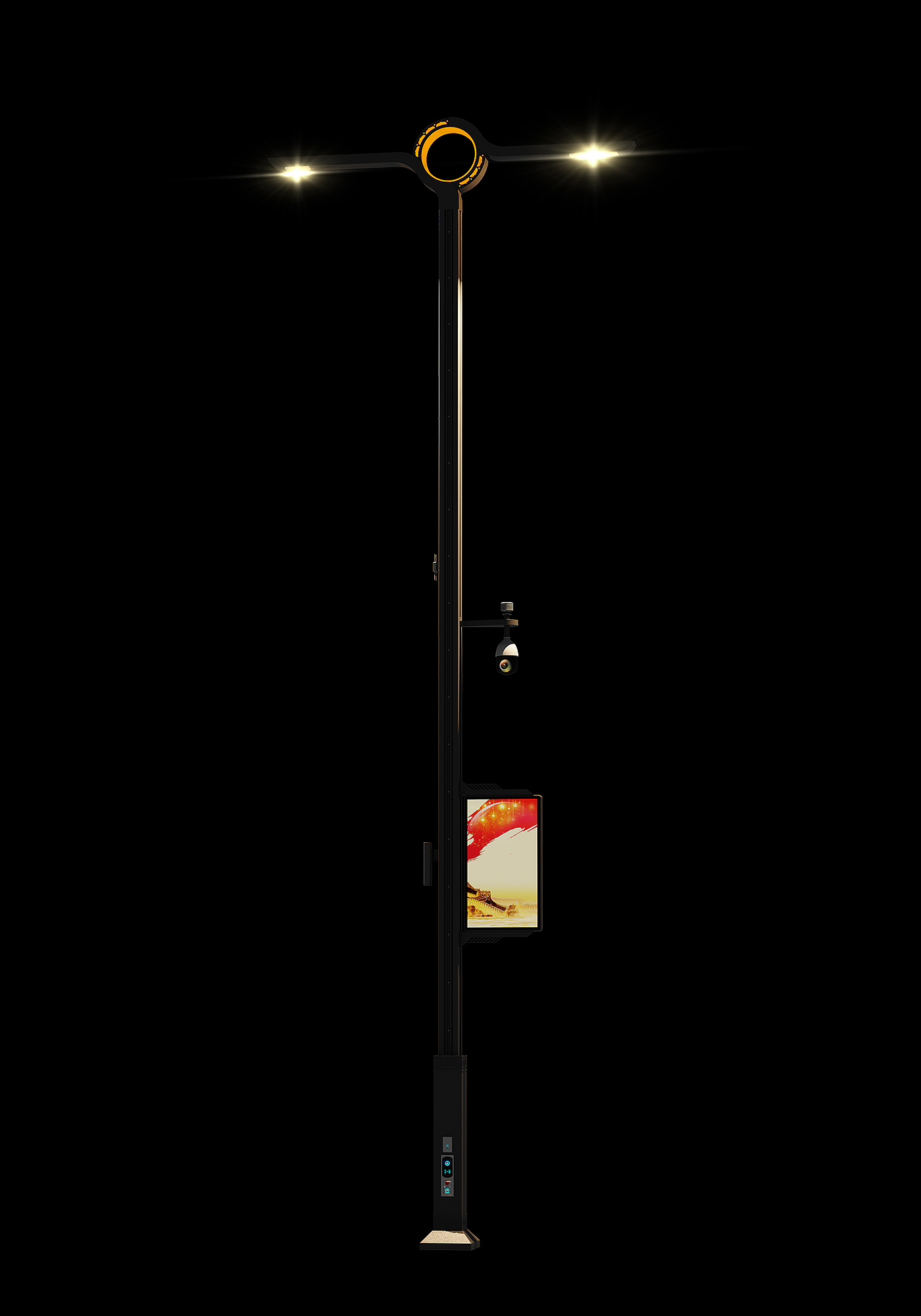 lighting，Smart street lamp，City Night Guardian，Technology street lamp，