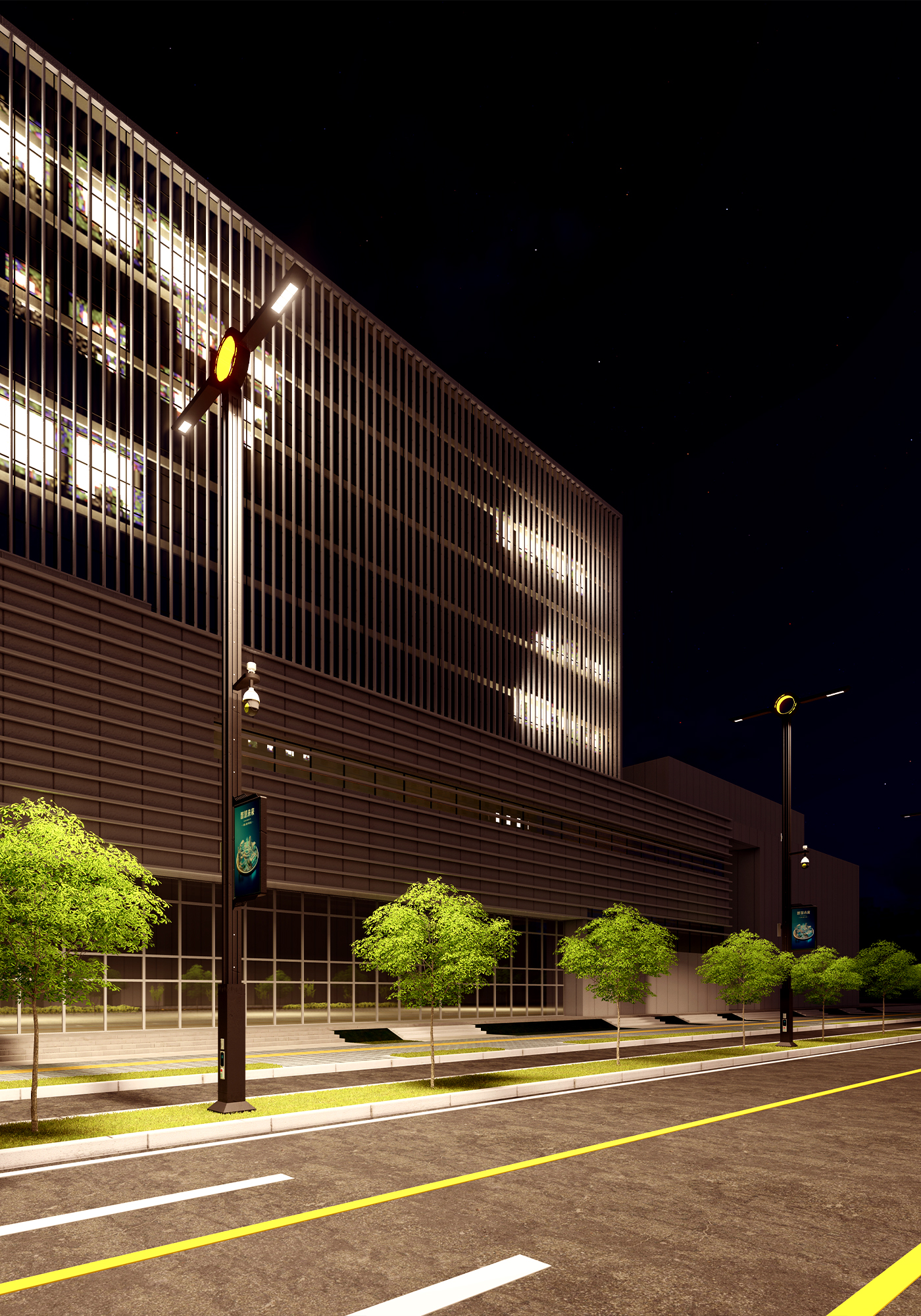 lighting，Smart street lamp，City Night Guardian，Technology street lamp，