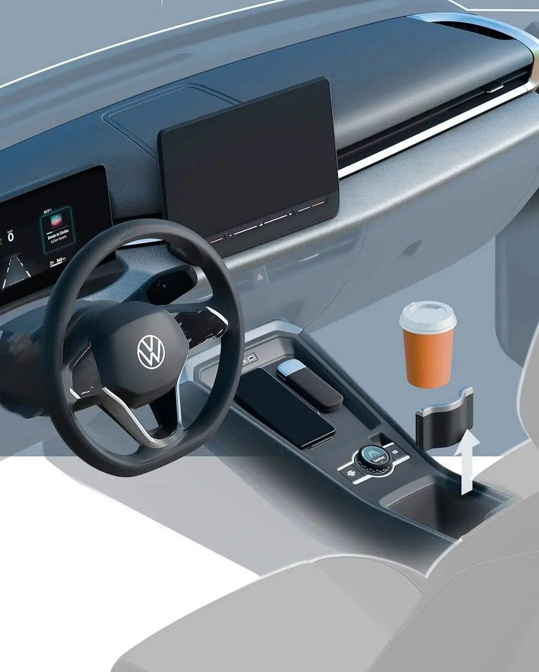 vw，T-ROC，interior，