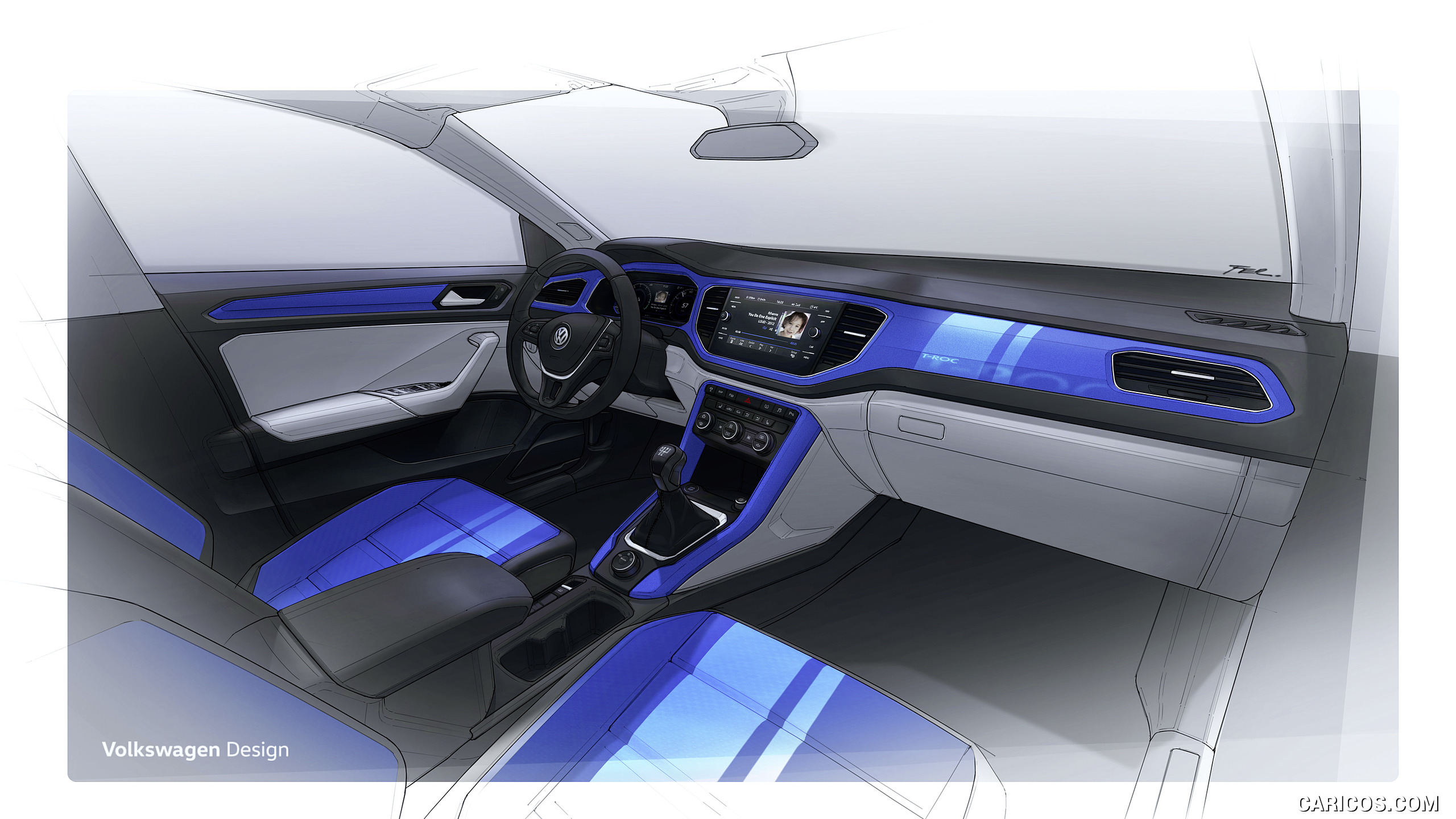 vw，T-ROC，interior，