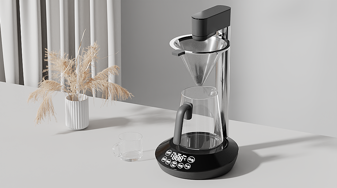 Make coffee by hand，New Aesthetics of Smart Coffee，Ritual sense of home life，industrial design，