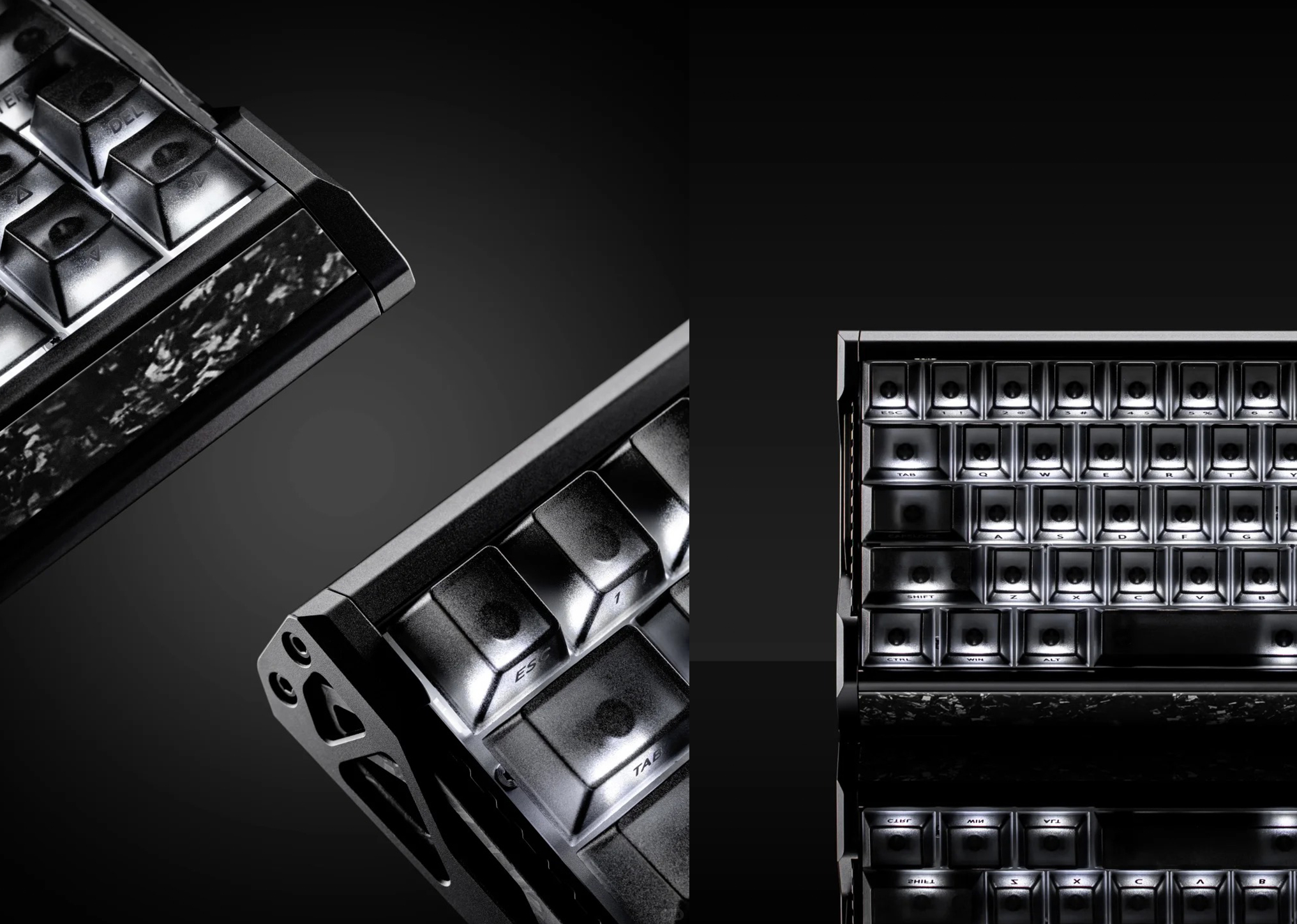 Aluminum alloy electric competitive magnetic shaft keyboard,