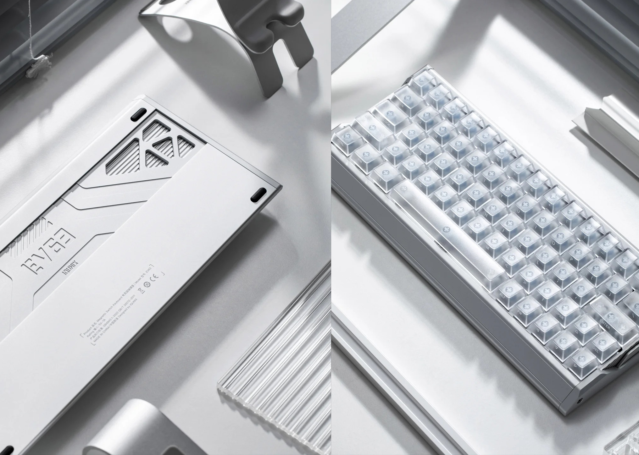 Aluminum alloy electric competitive magnetic shaft keyboard,