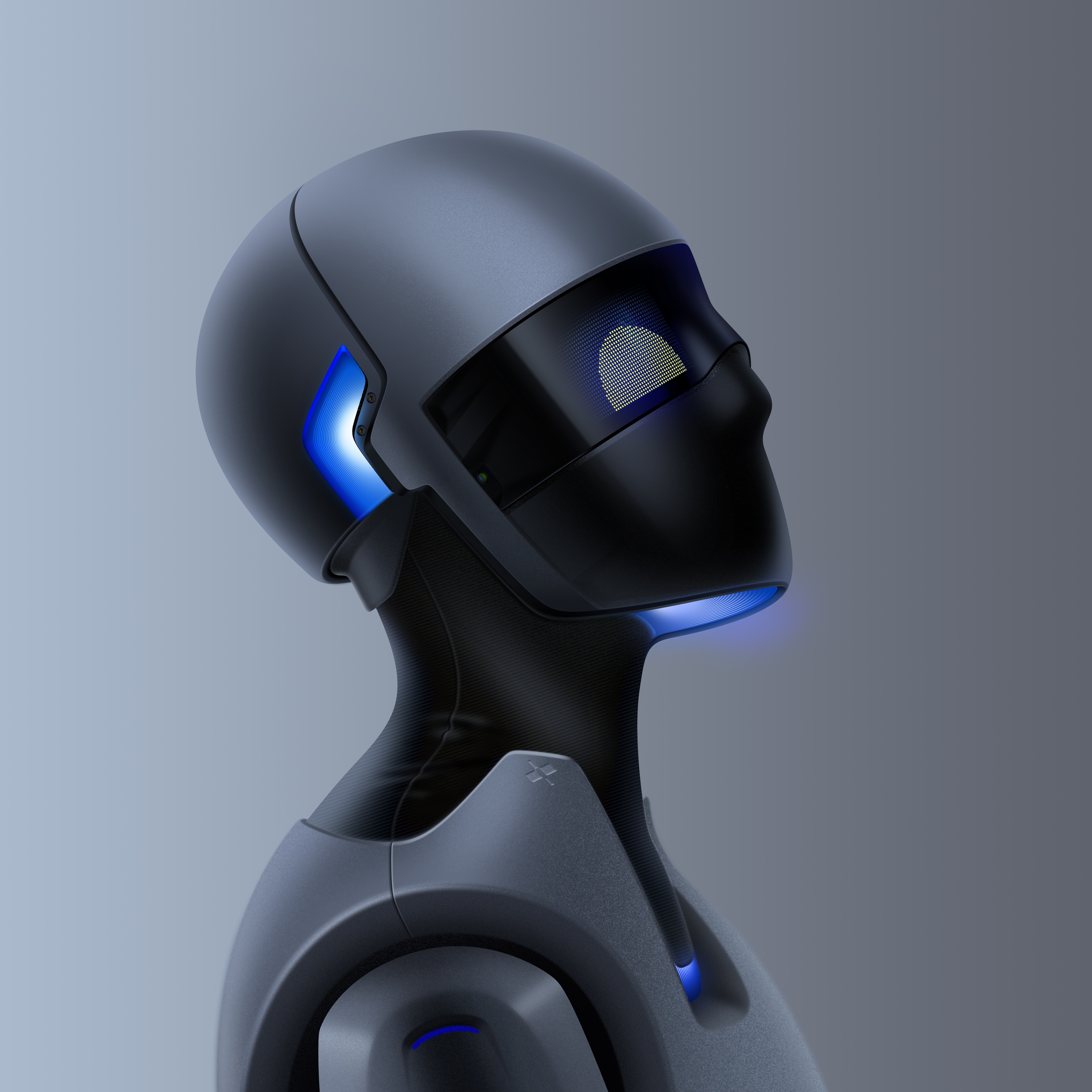robot，head，