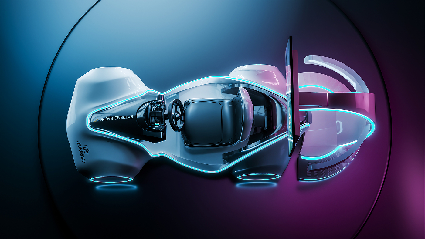 vr，VR Racing，E-sports，racing，science fiction，VR equipment，Amusement equipment，Game console design，