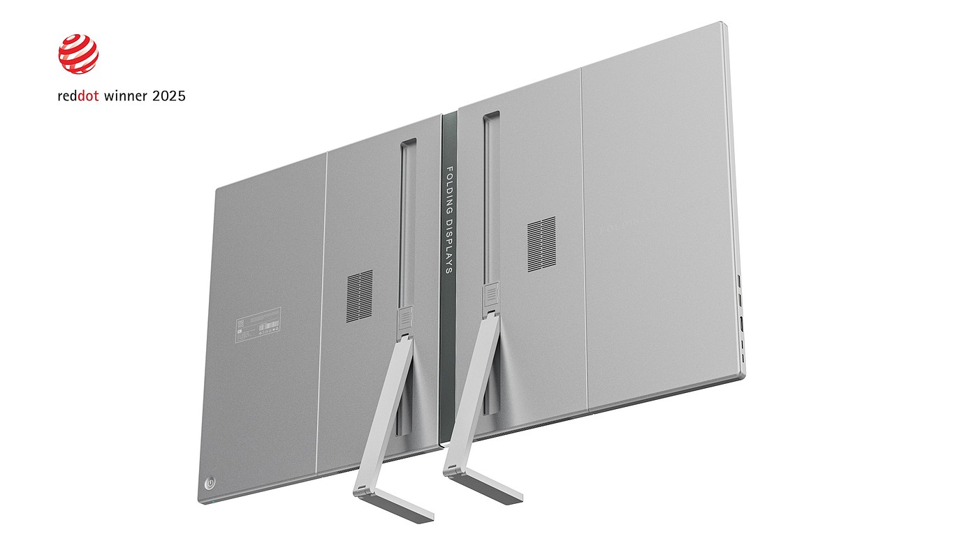 industrial design，electronic product，computer，display，four-fold，