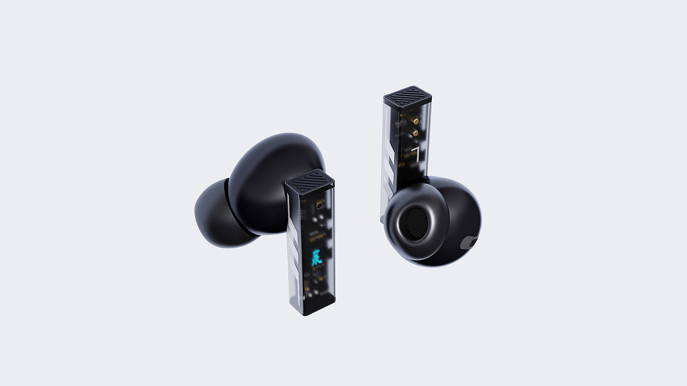 industrial design，Bluetooth headset，3c，Mechanical air，
