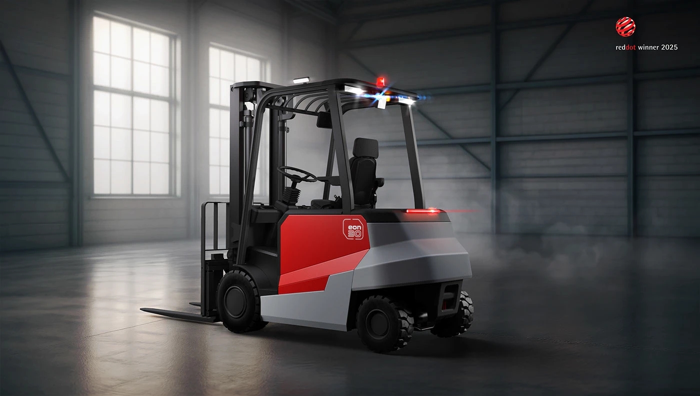 EON，Electric forklift，vehicle，industrial design，