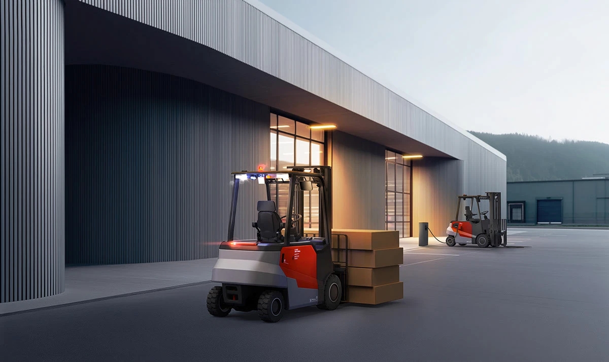 EON，Electric forklift，vehicle，industrial design，