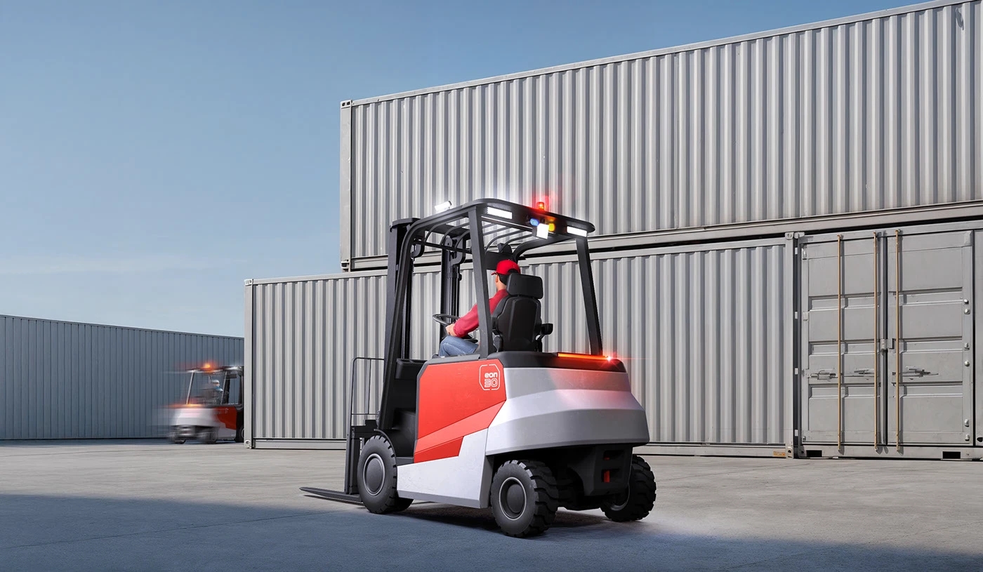 EON，Electric forklift，vehicle，industrial design，