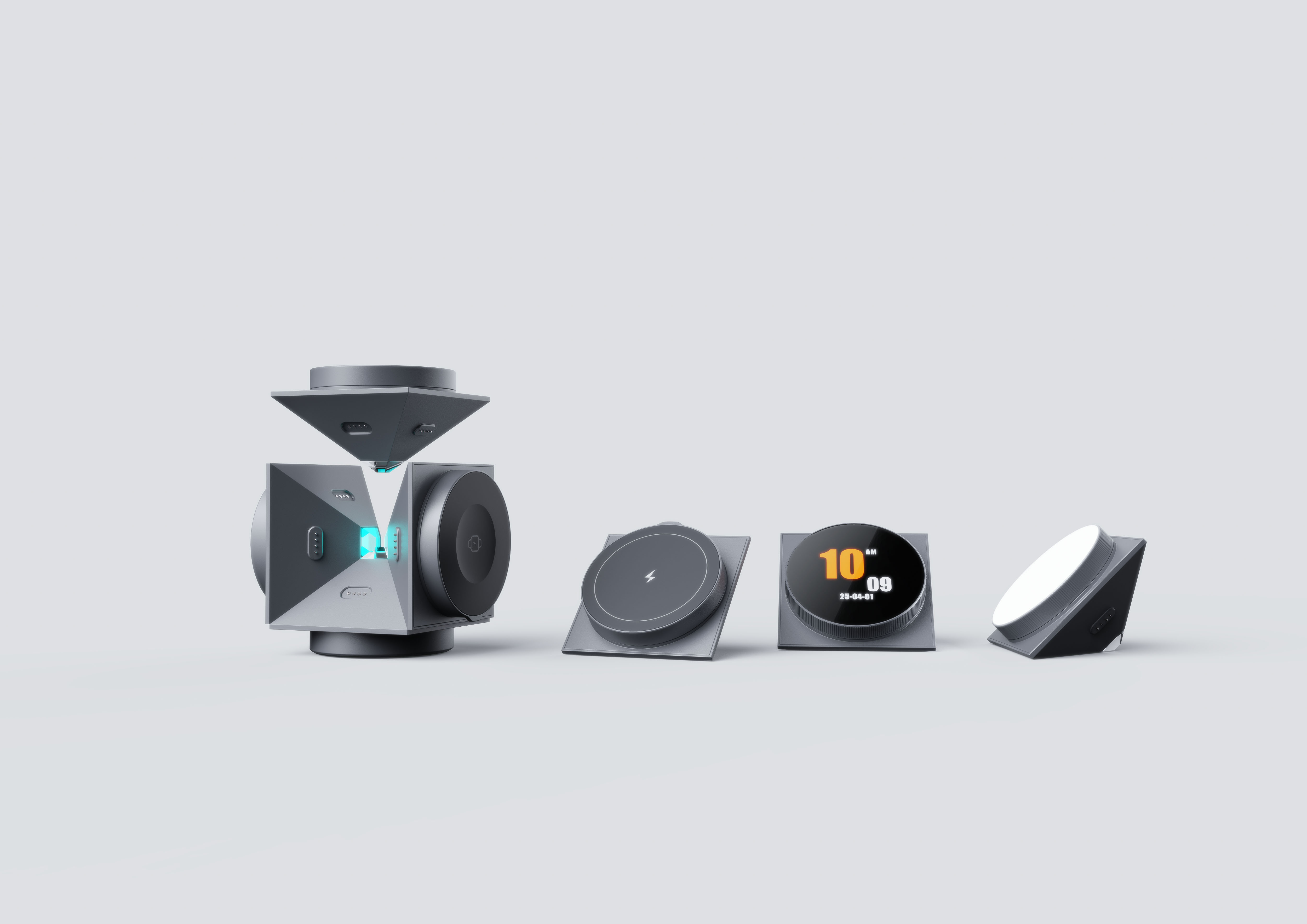 industrial design，product design，Appearance design，Wireless charging，Module wireless charging，Three in one wireless charging，