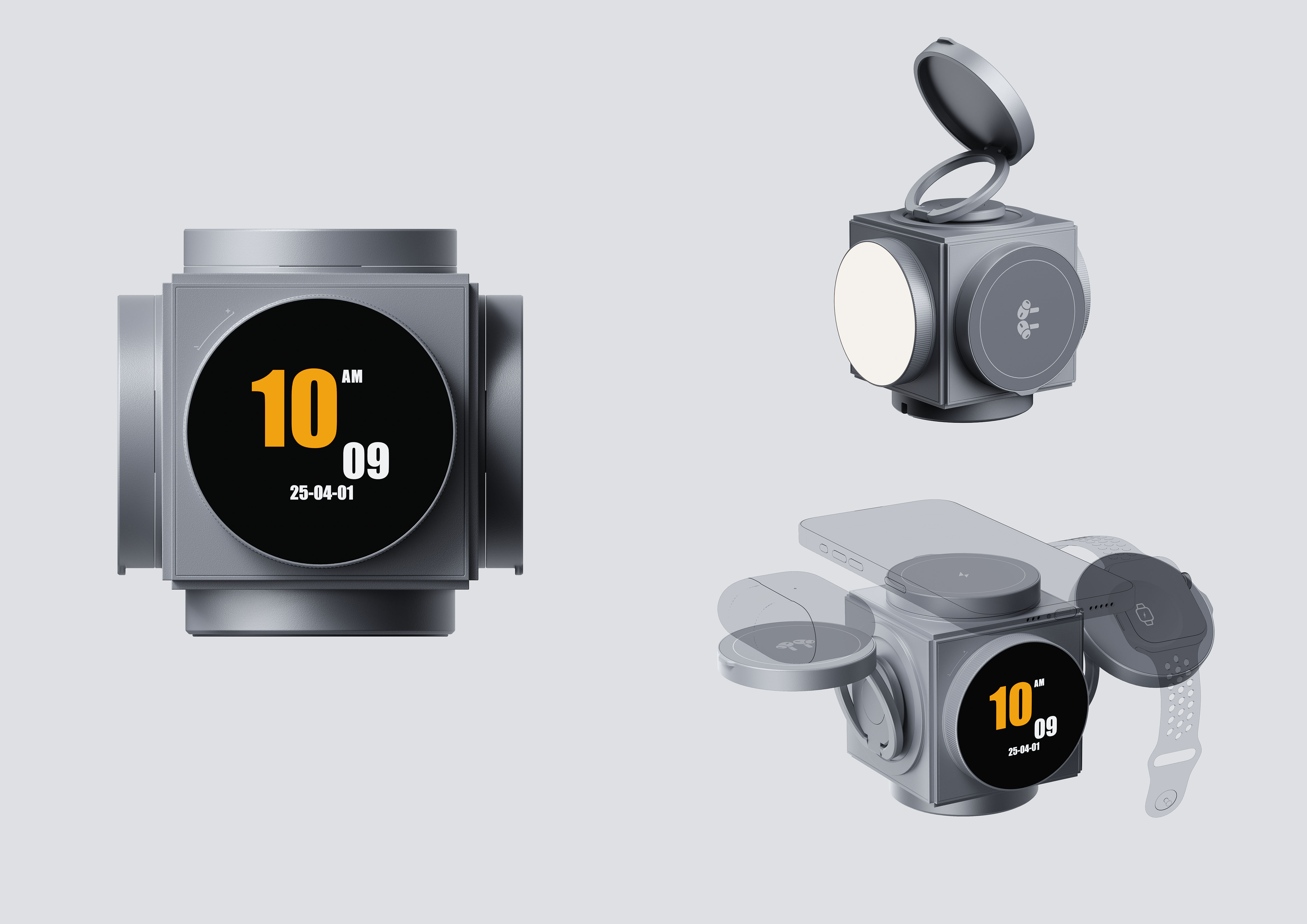 industrial design，product design，Appearance design，Wireless charging，Module wireless charging，Three in one wireless charging，