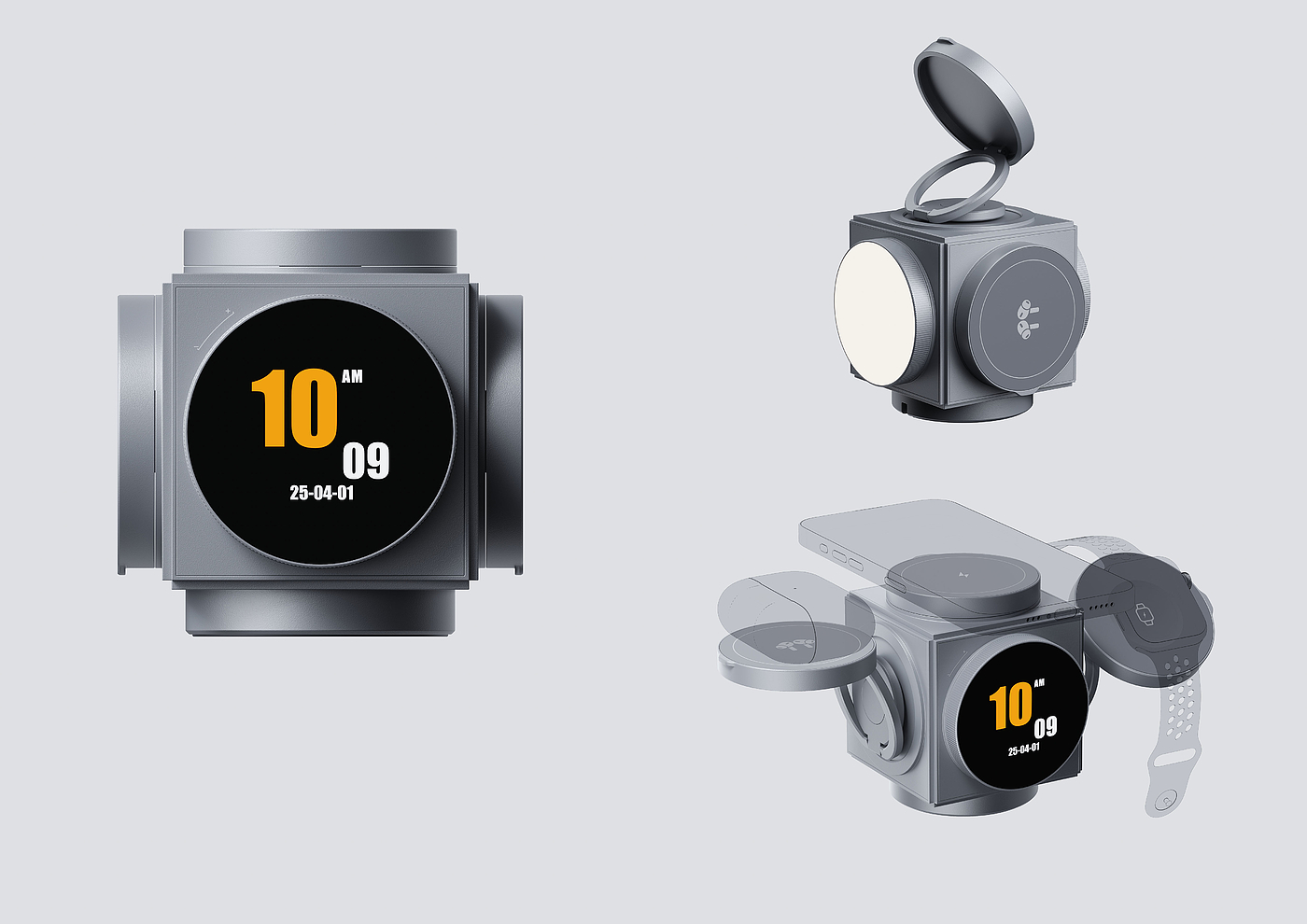 industrial design，product design，Appearance design，Wireless charging，Module wireless charging，Three in one wireless charging，