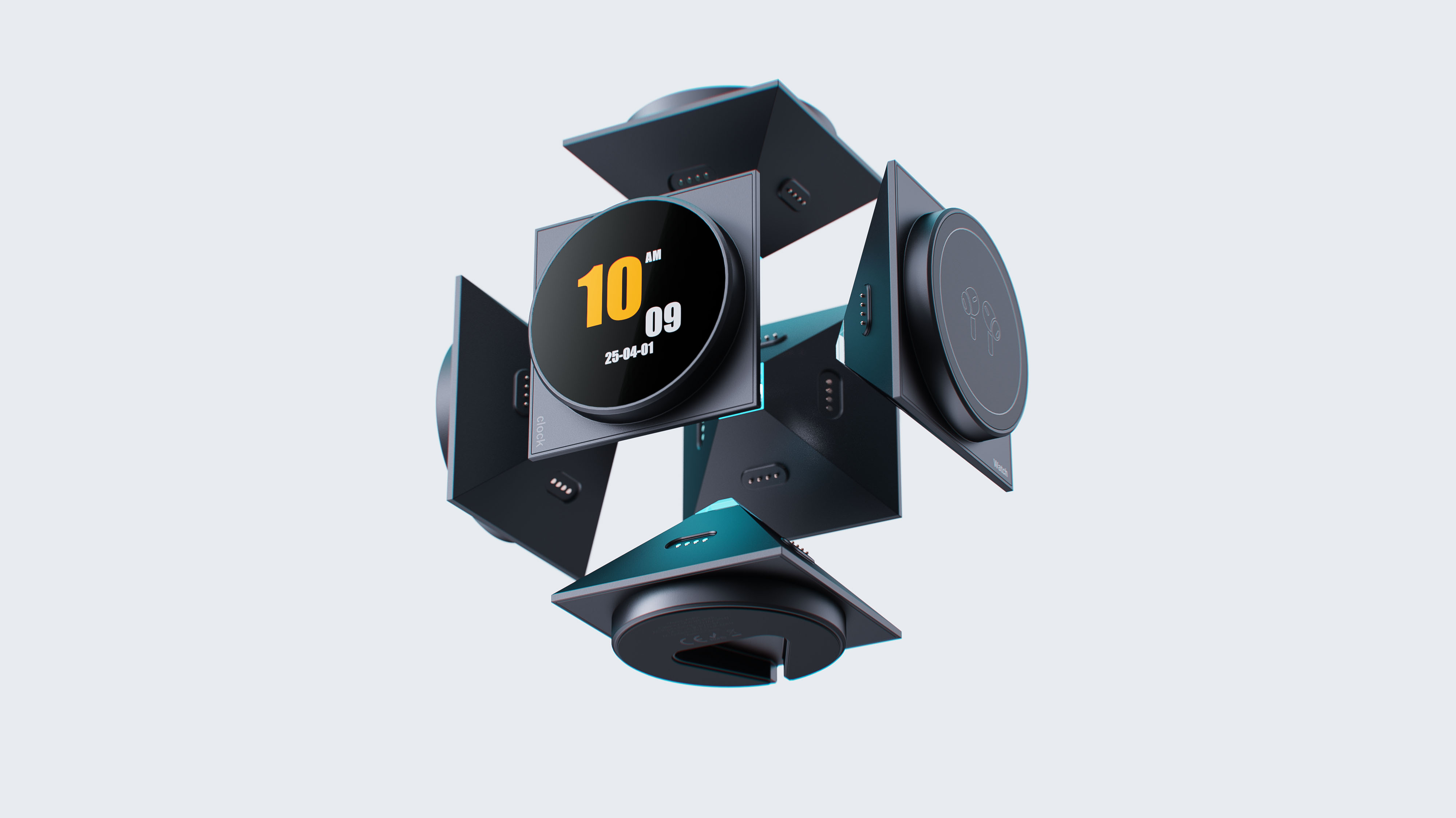 industrial design，product design，Appearance design，Wireless charging，Module wireless charging，Three in one wireless charging，