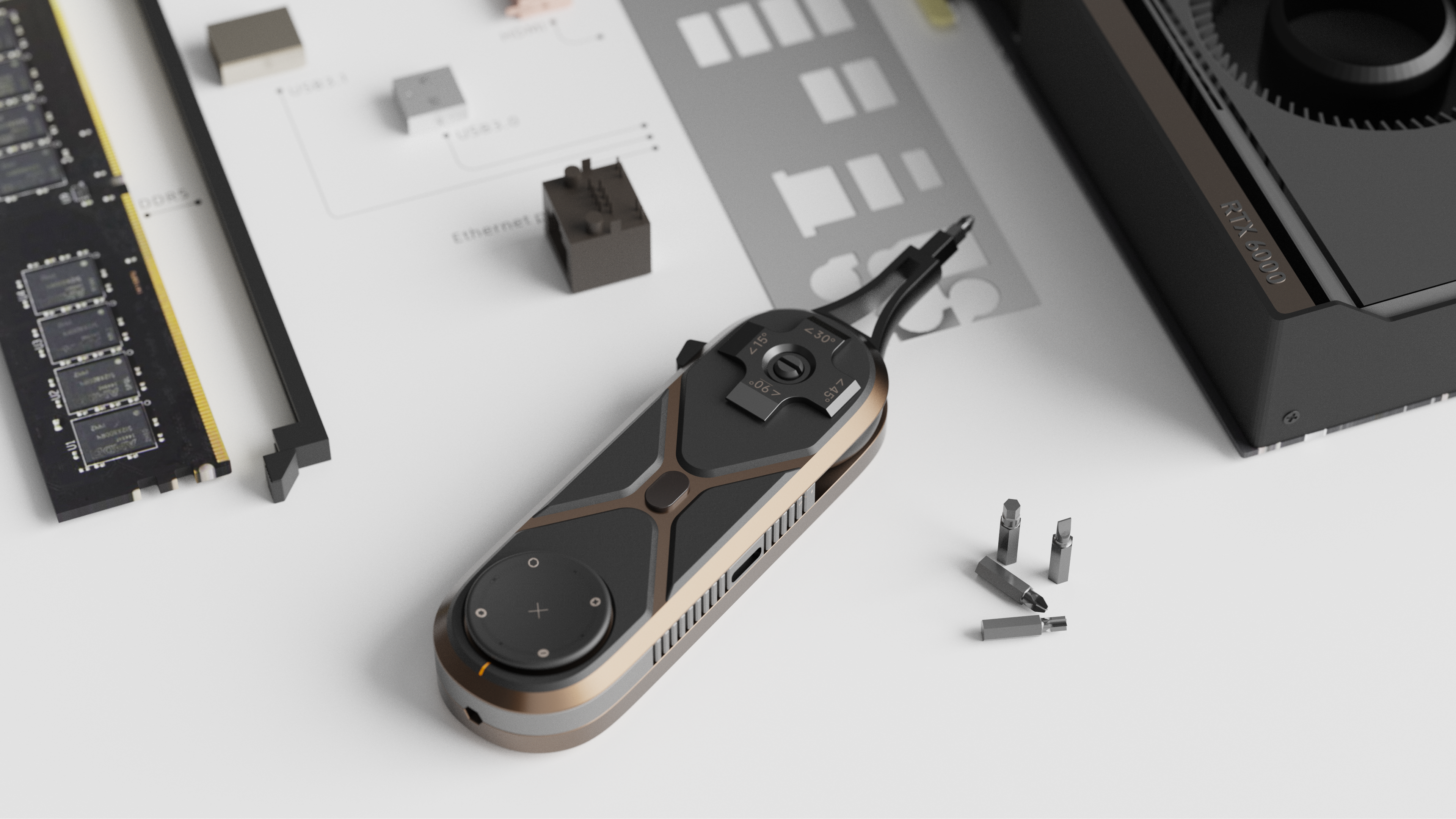 concept，Digital peripherals，EDC，hard-disk cartridge，Multifunctional tools，