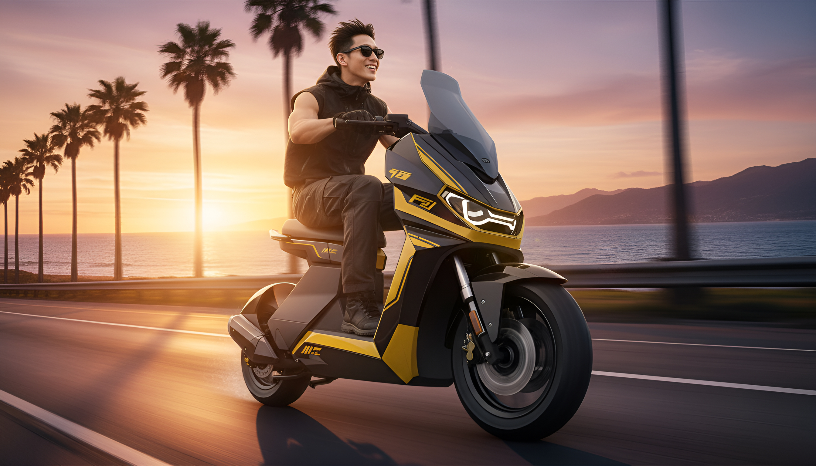 AI painting，UG modeling，Electric motorcycle，Industrial product design，Dream car.，Large volume of car，