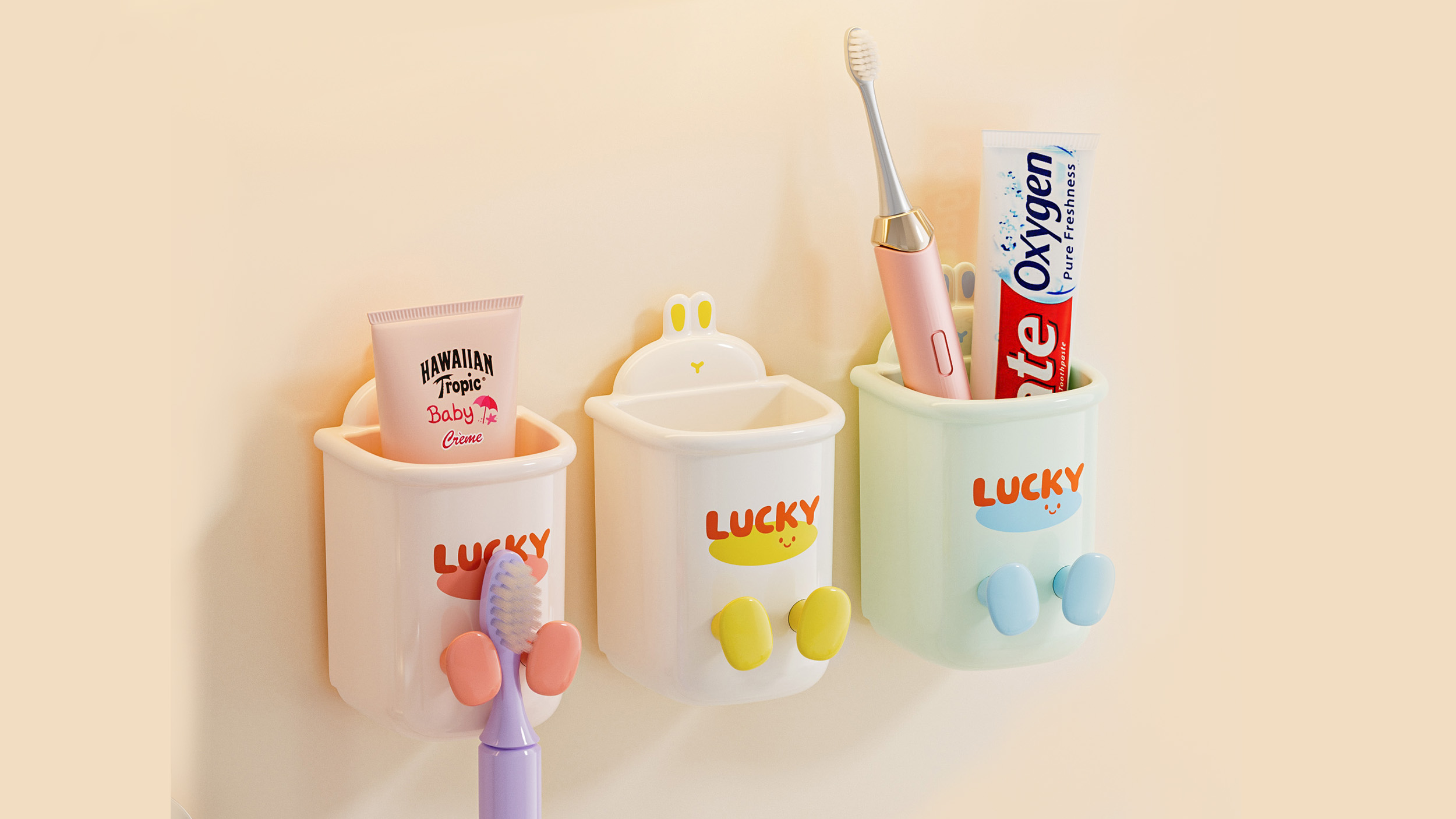 Toothbrush holder，rabbit，Draining，Receive，