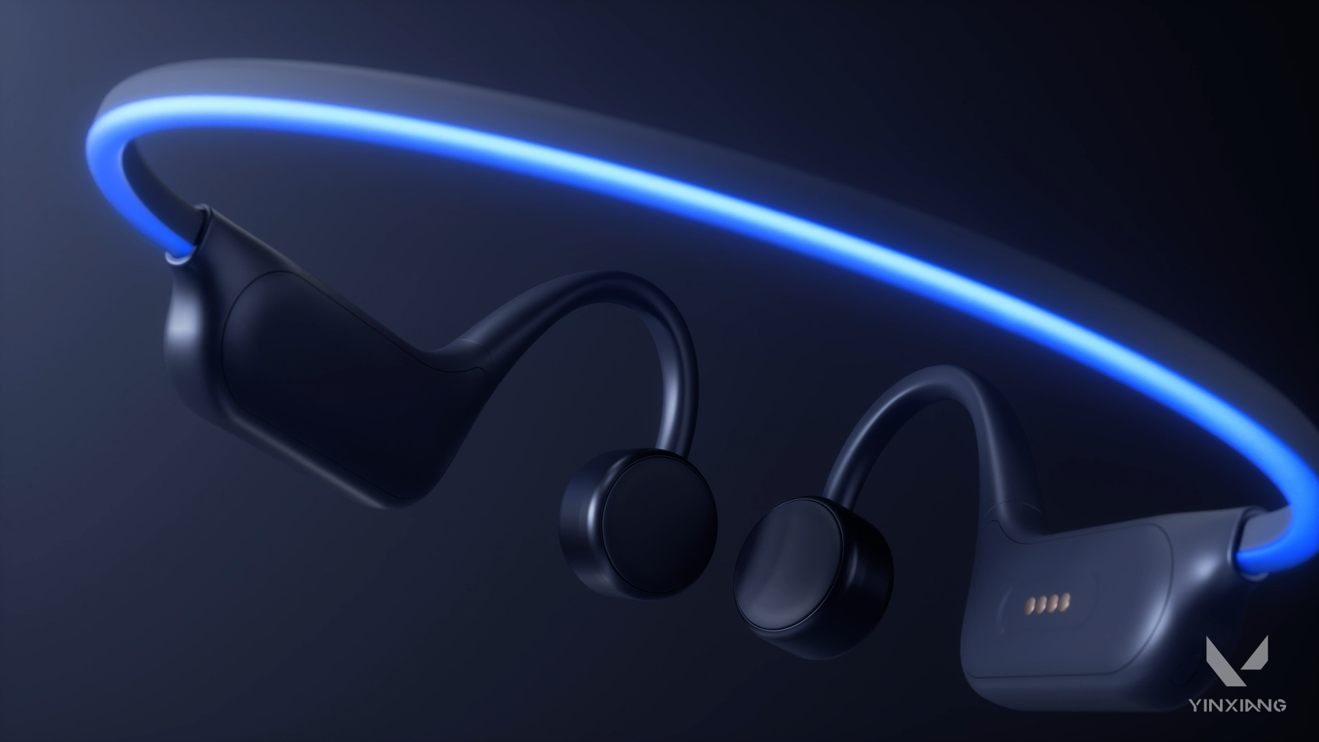 CG commercials，Bone conduction earphone，Product promotional film，3D animation，Appearance Material，Function presentation，