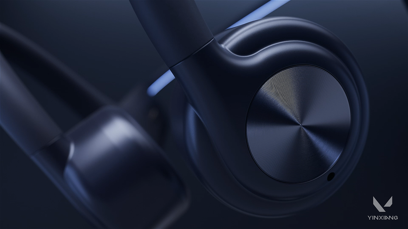 CG commercials，Bone conduction earphone，Product promotional film，3D animation，Appearance Material，Function presentation，