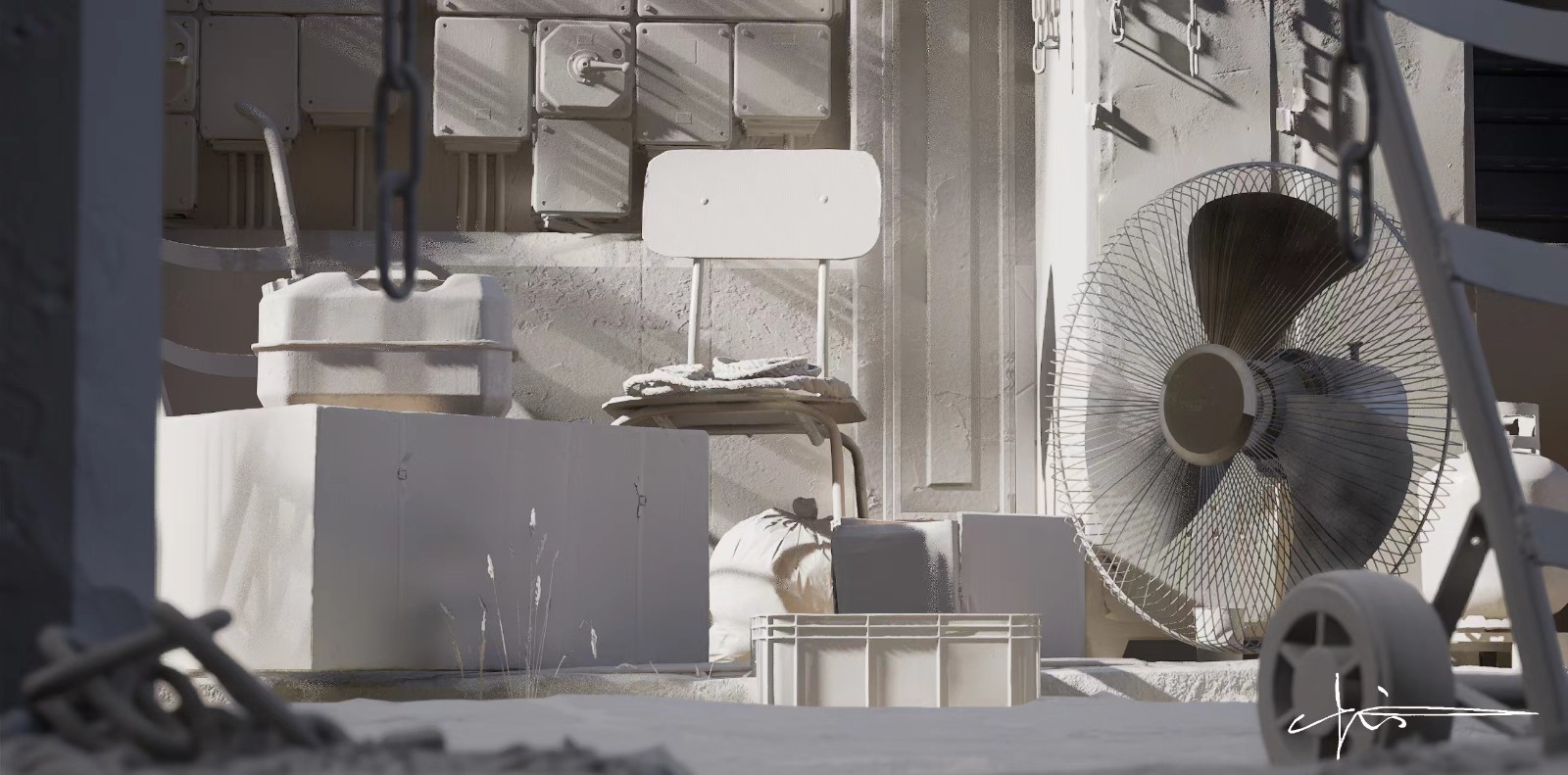 CG video，3D modeling，Texture Paint，Lighting effects，One Cloud Image，